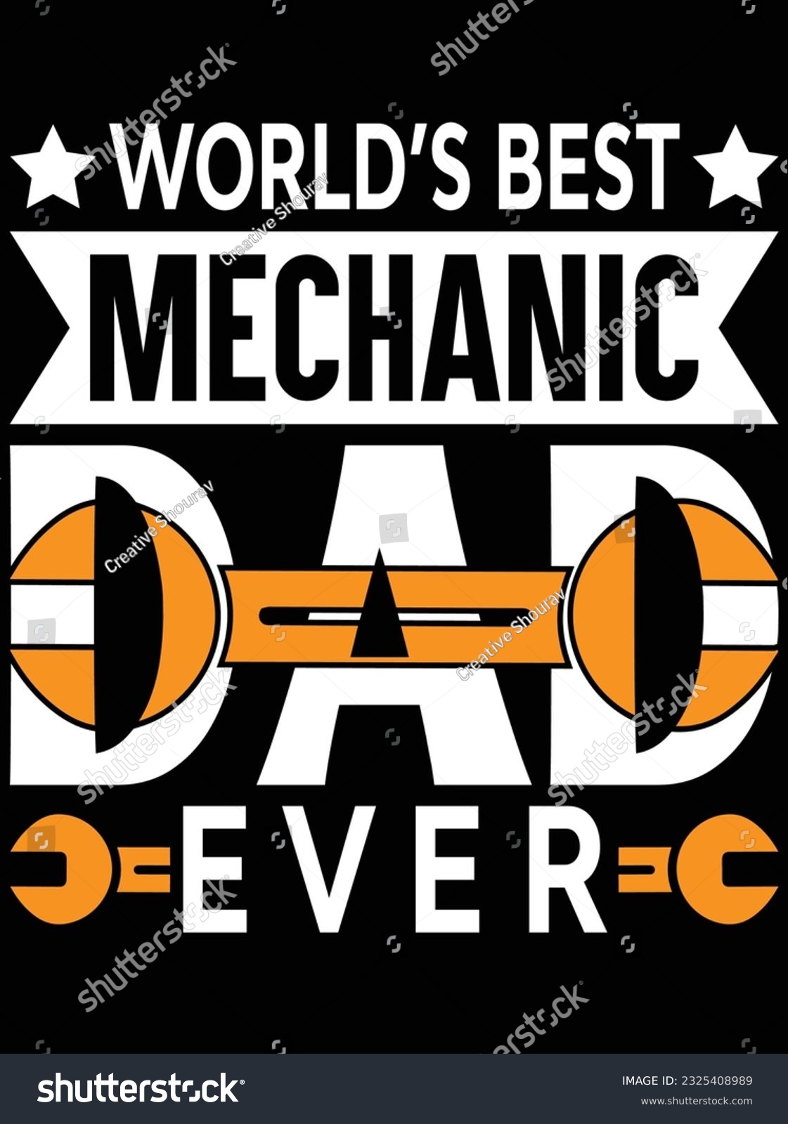 SVG of World's best mechanic dad ever vector art design, eps file. design file for t-shirt. SVG, EPS cuttable design file svg