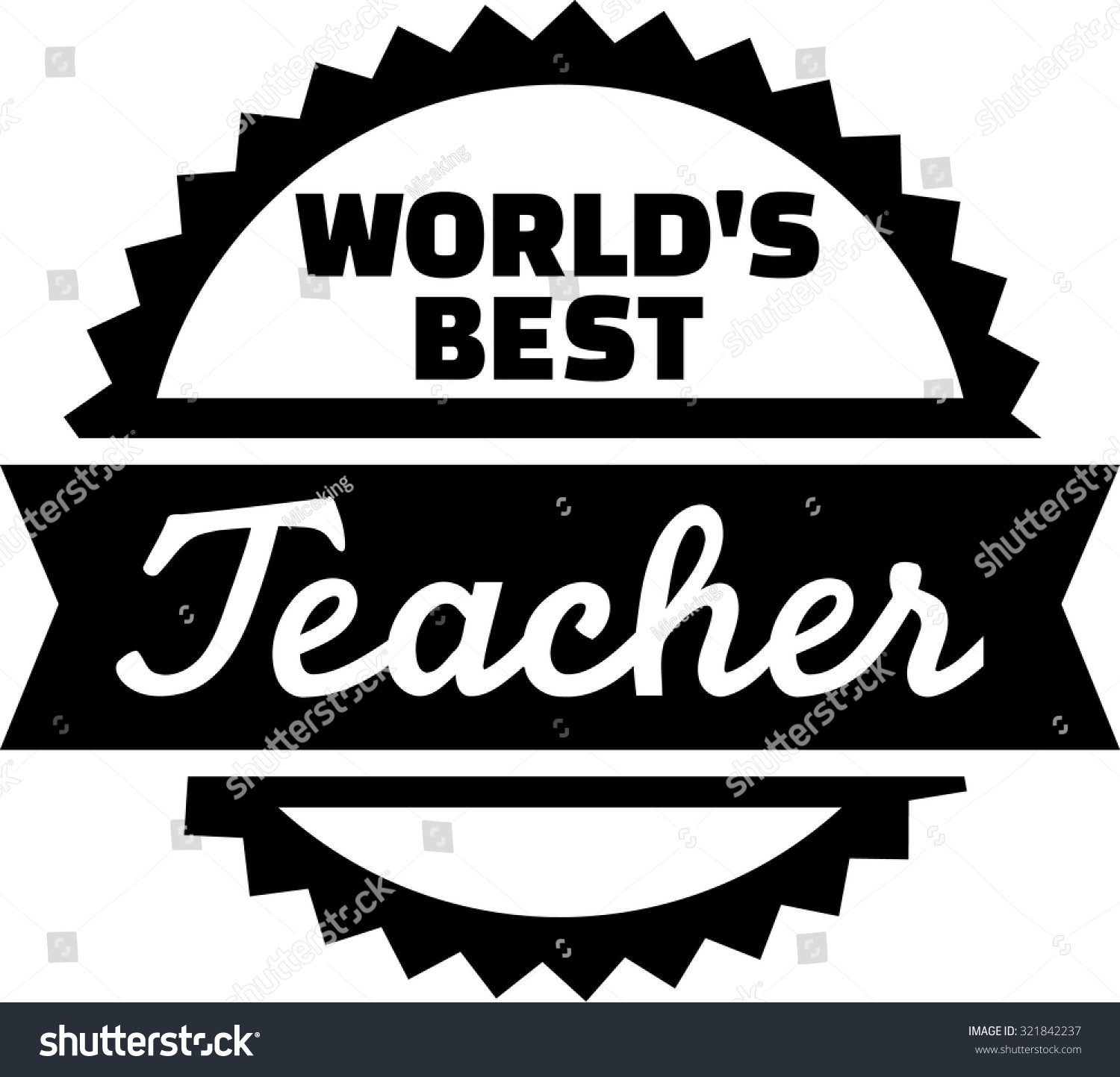 Worlds Best Teacher Stock Vector 321842237 - Shutterstock