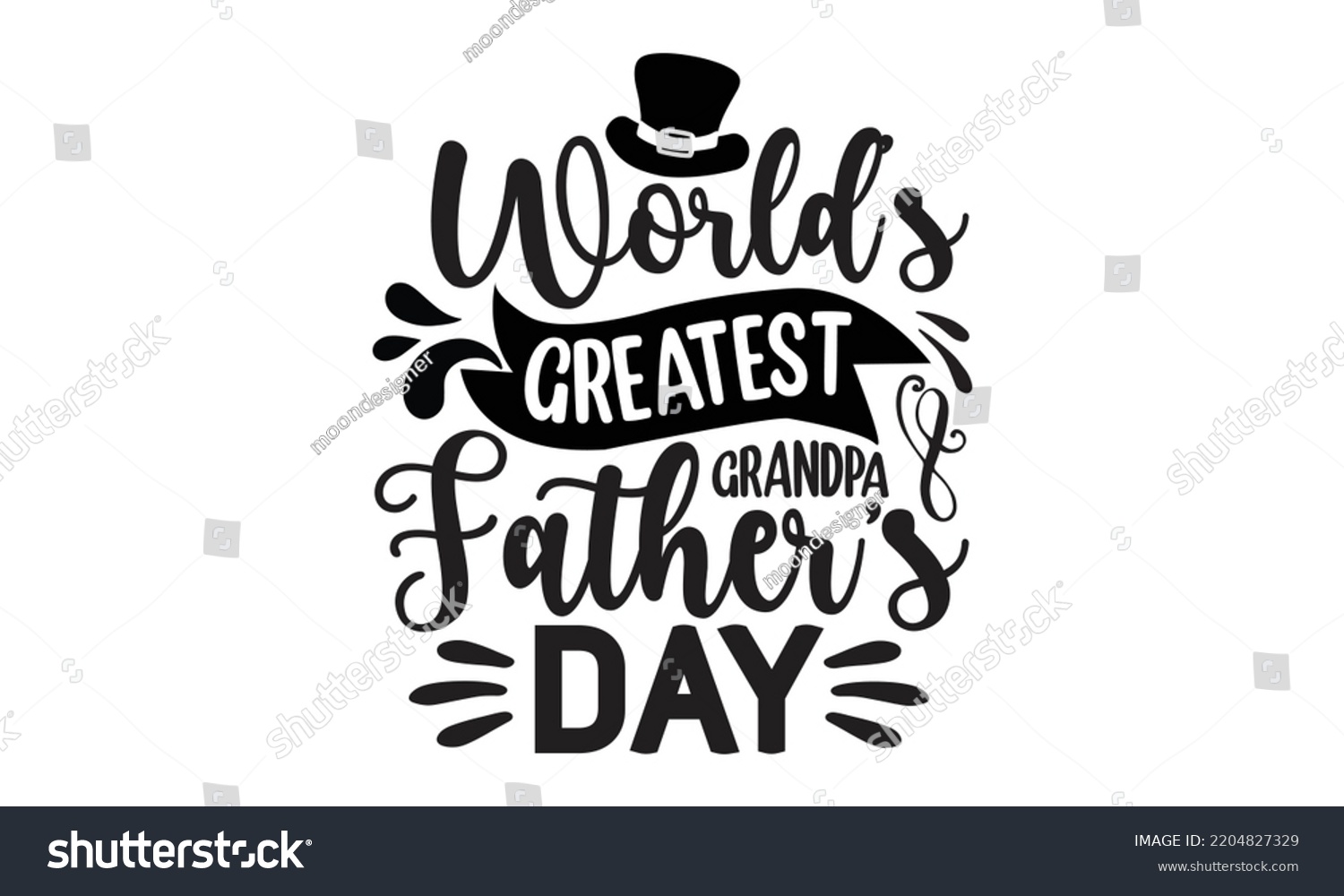 SVG of World's Greatest Grandpa Father's Da - father Typography t-shirt design, Hand drawn lettering father's quote in modern calligraphy style, Handwritten vector sign, SVG, EPS 10 svg