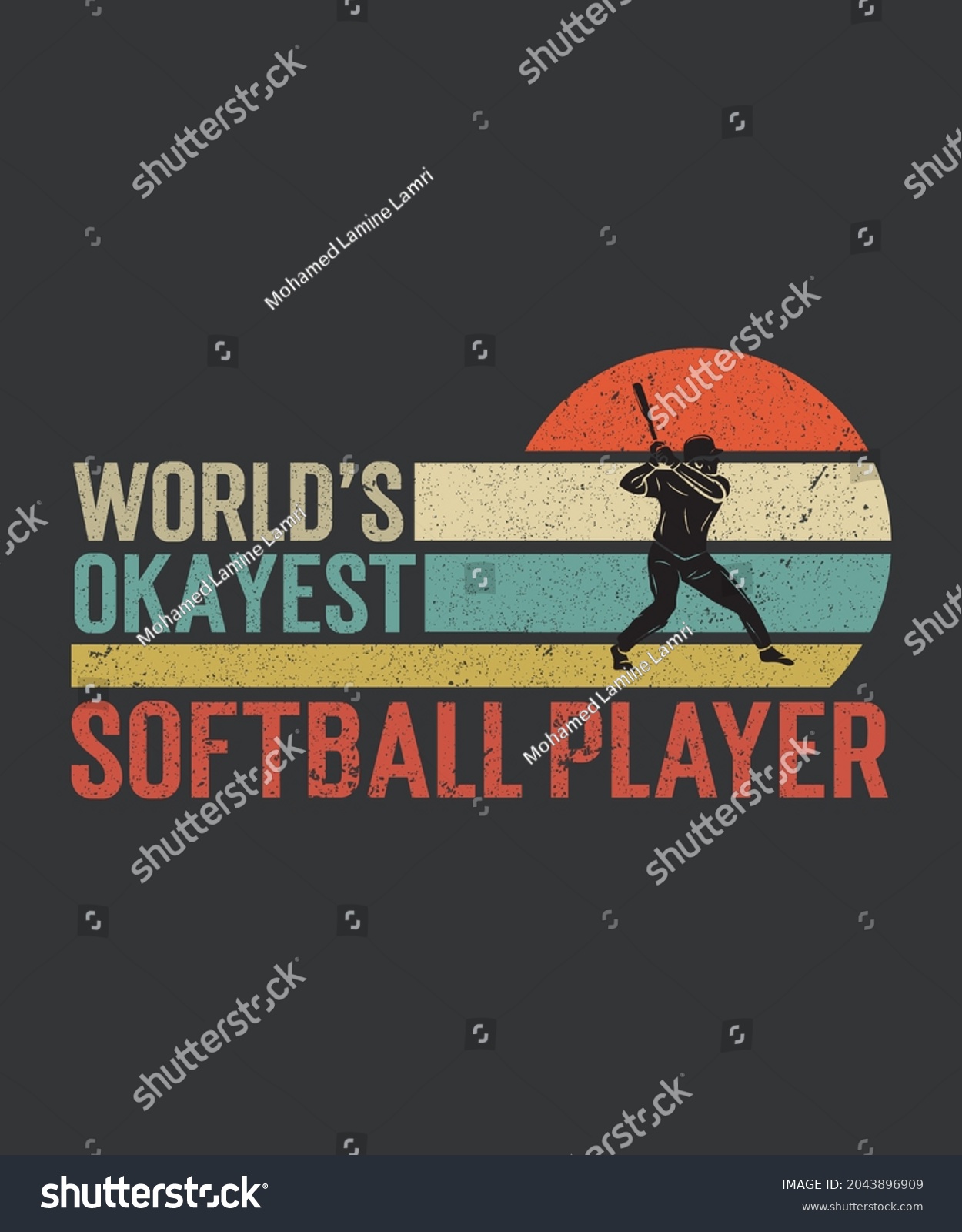 SVG of World's Okayest Softball Player SVG svg