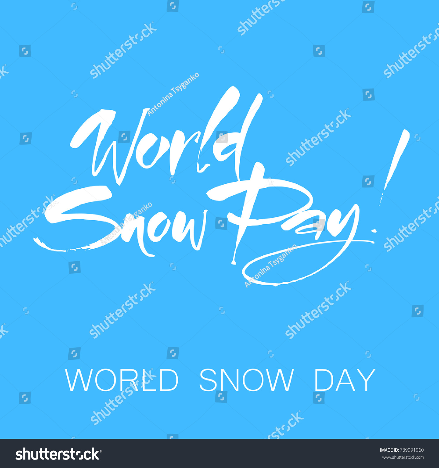 World Snow Day Greeting Card Template เวกเตอร์สต็อก (ปลอดค่าลิขสิทธิ์