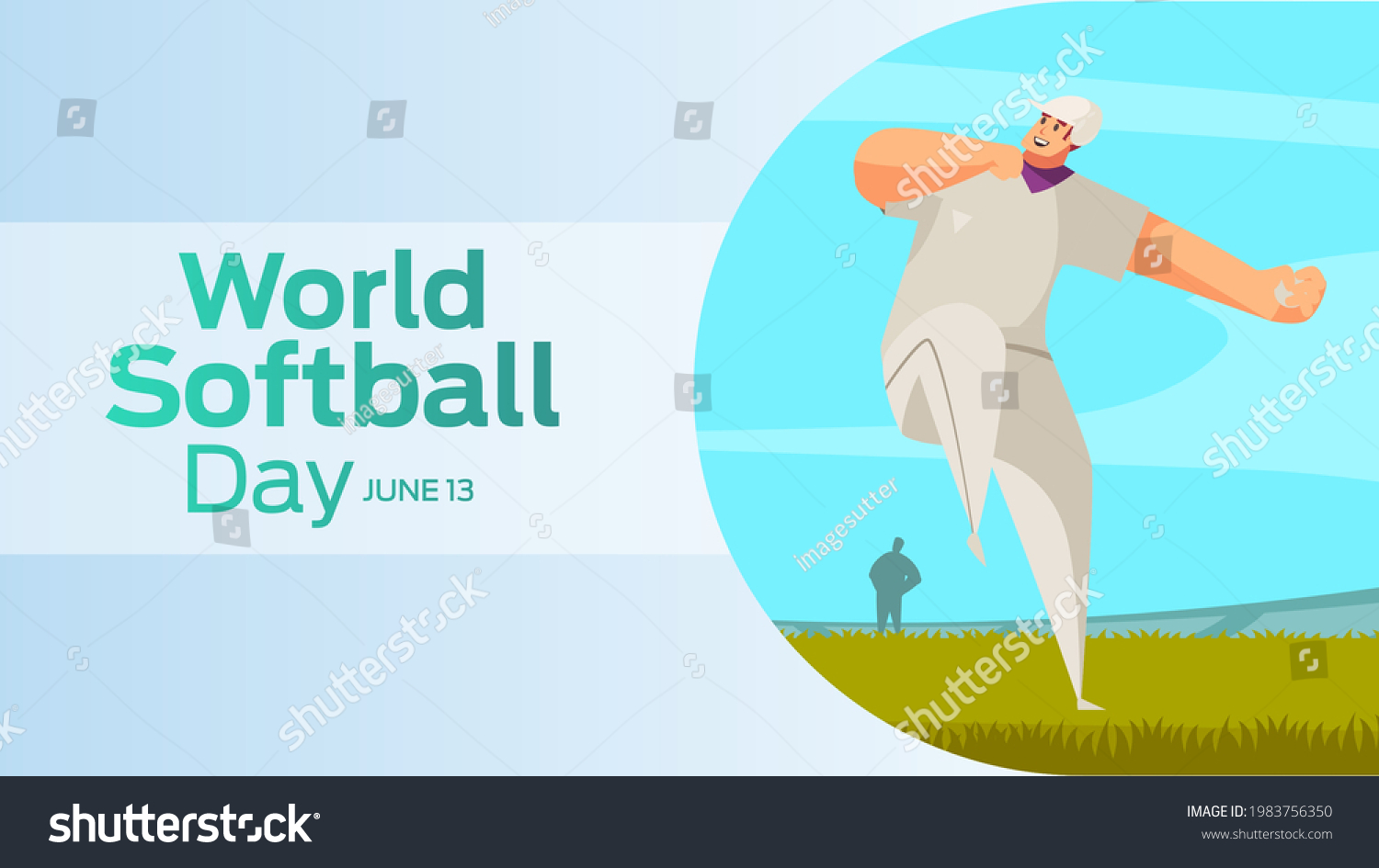 World Softball Day On June 13 Stock Vector (Royalty Free) 1983756350