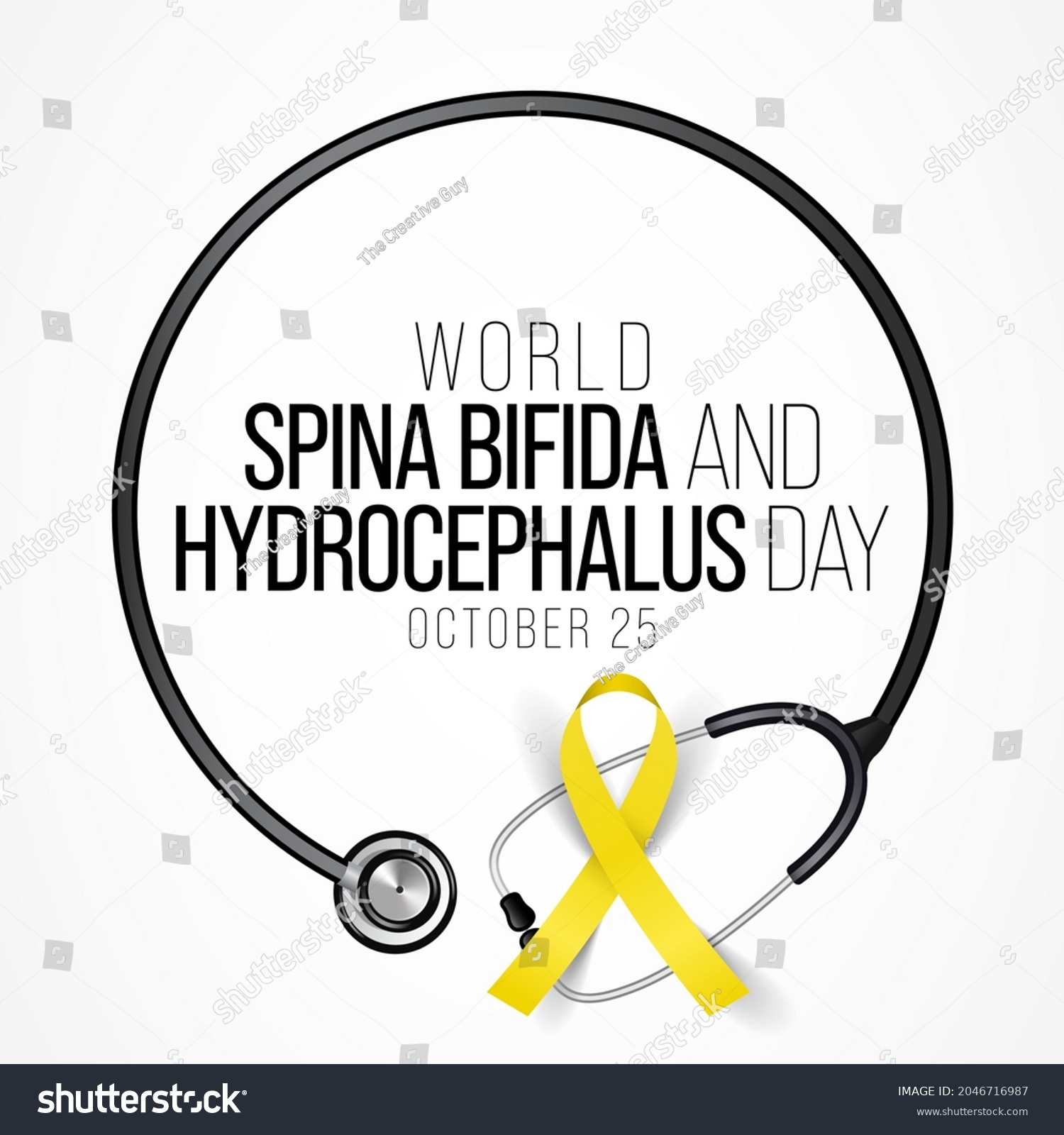 World Spina Bifida Hydrocephalus Day Observed เวกเตอร์สต็อก (ปลอดค่า