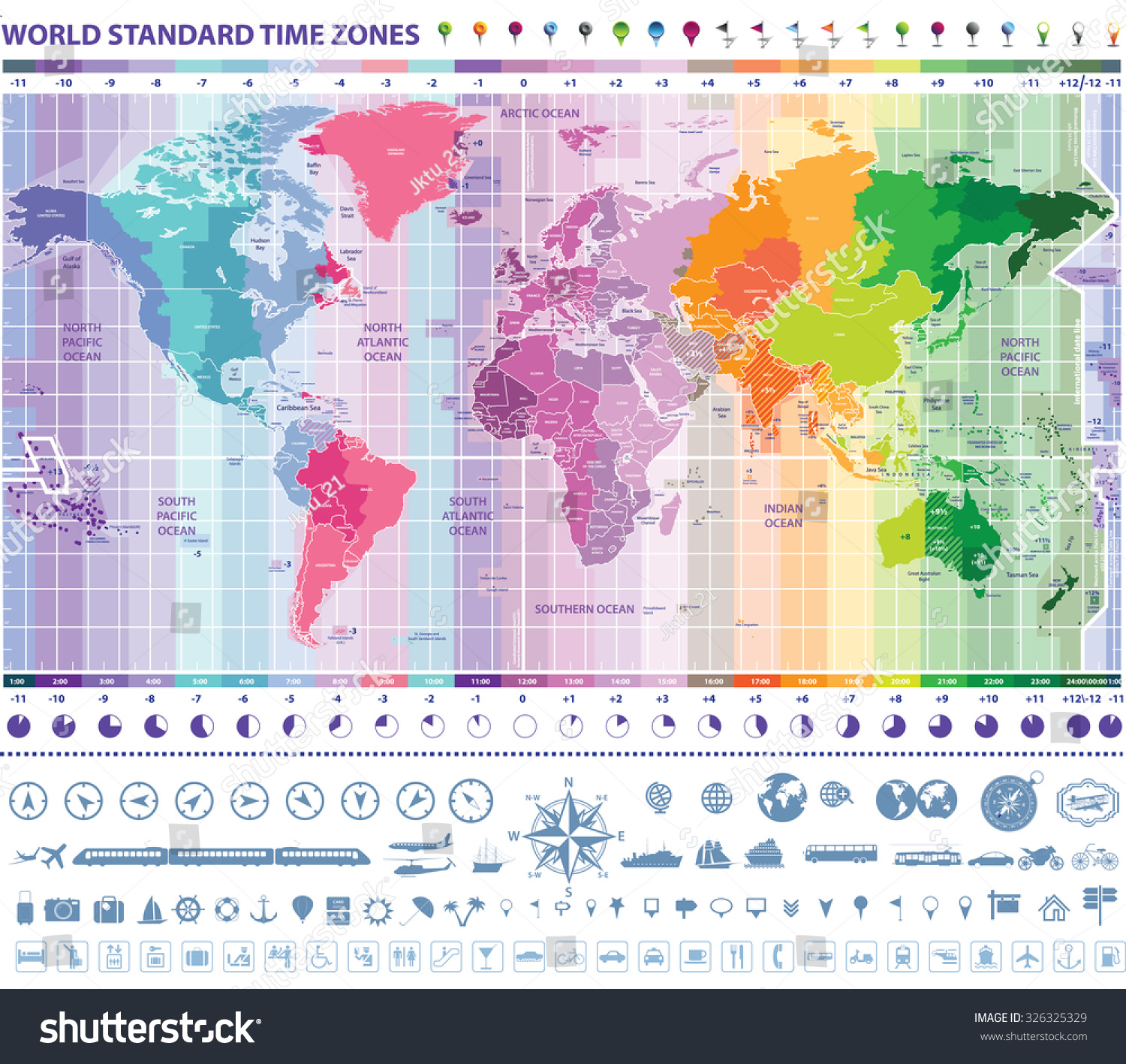 World Time Chart Map