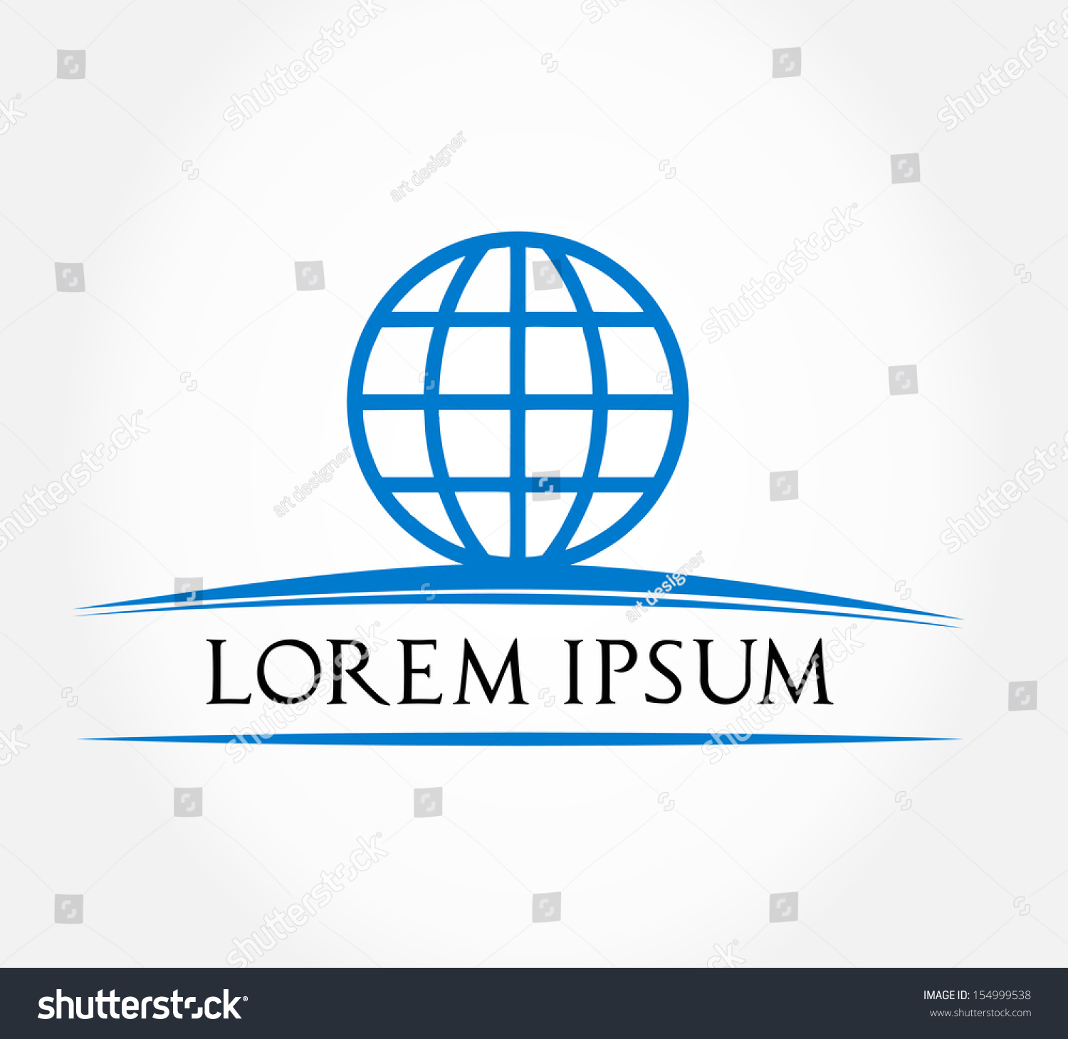 World Symbol Globe Vector Illustration Stock Vector (Royalty Free ...