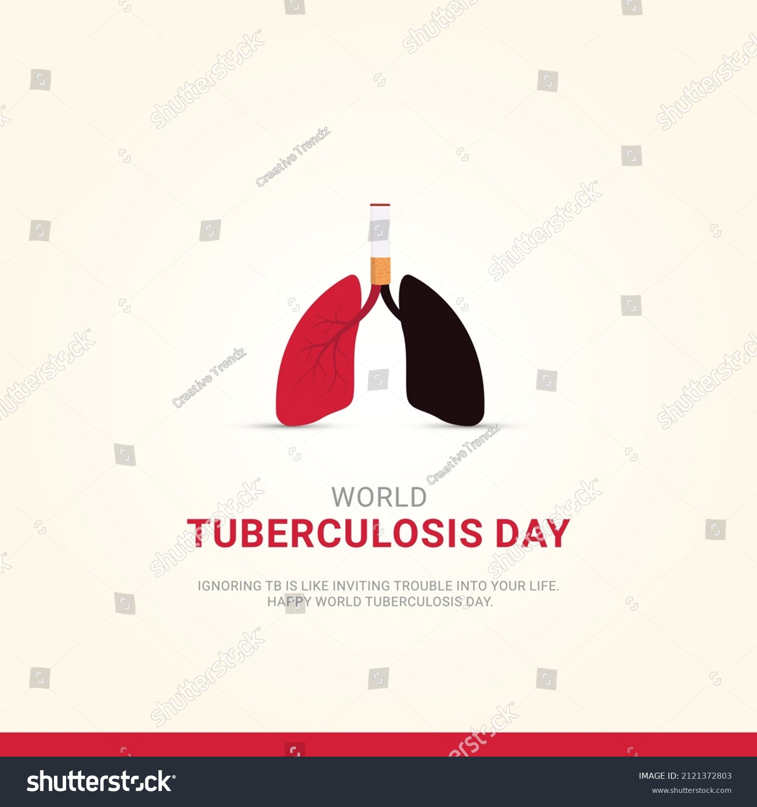 World Tb Day Cigarette Lungs Design Stock Vector (Royalty Free ...