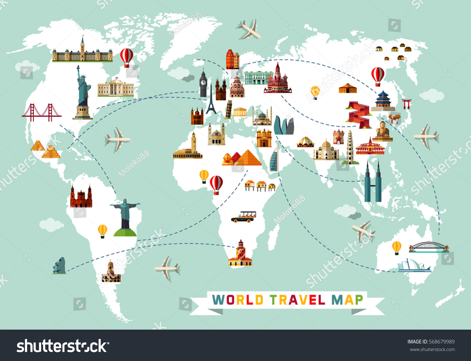 photo travel map world