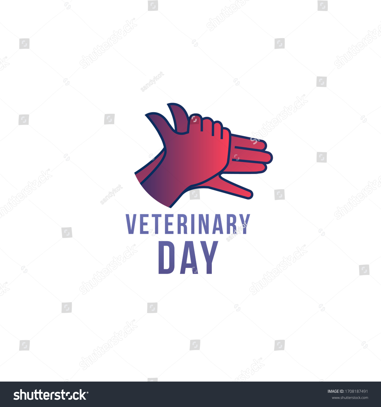 World Veterinary Day Logo Unit Vector Stock Vector (Royalty Free