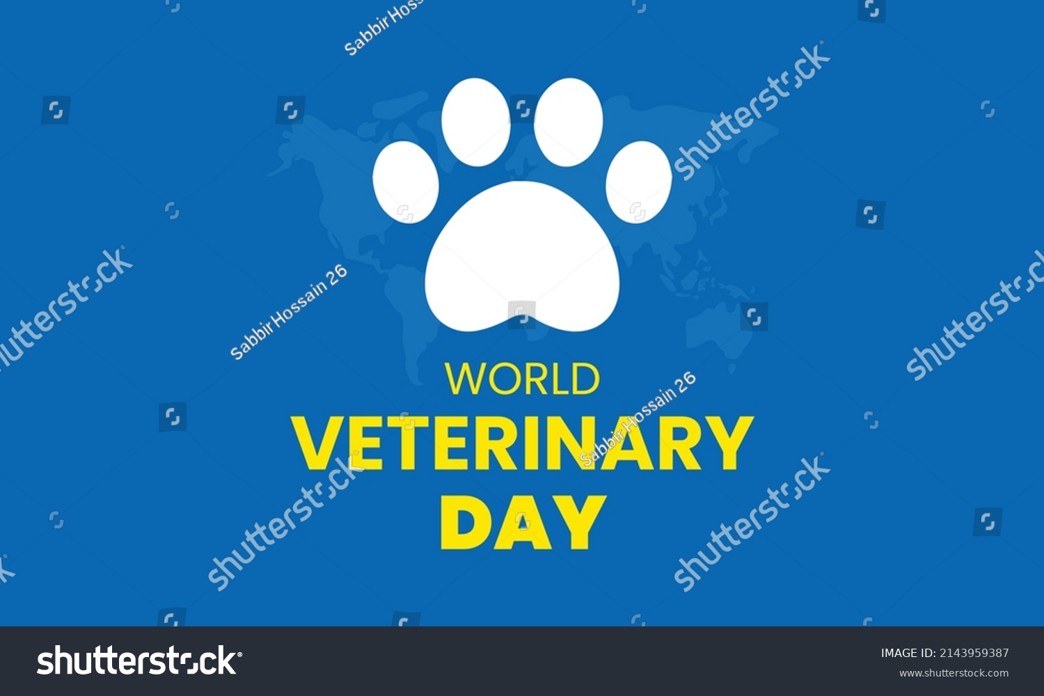 World Veterinary Day Veterinary Day Awareness Stock Vector (Royalty