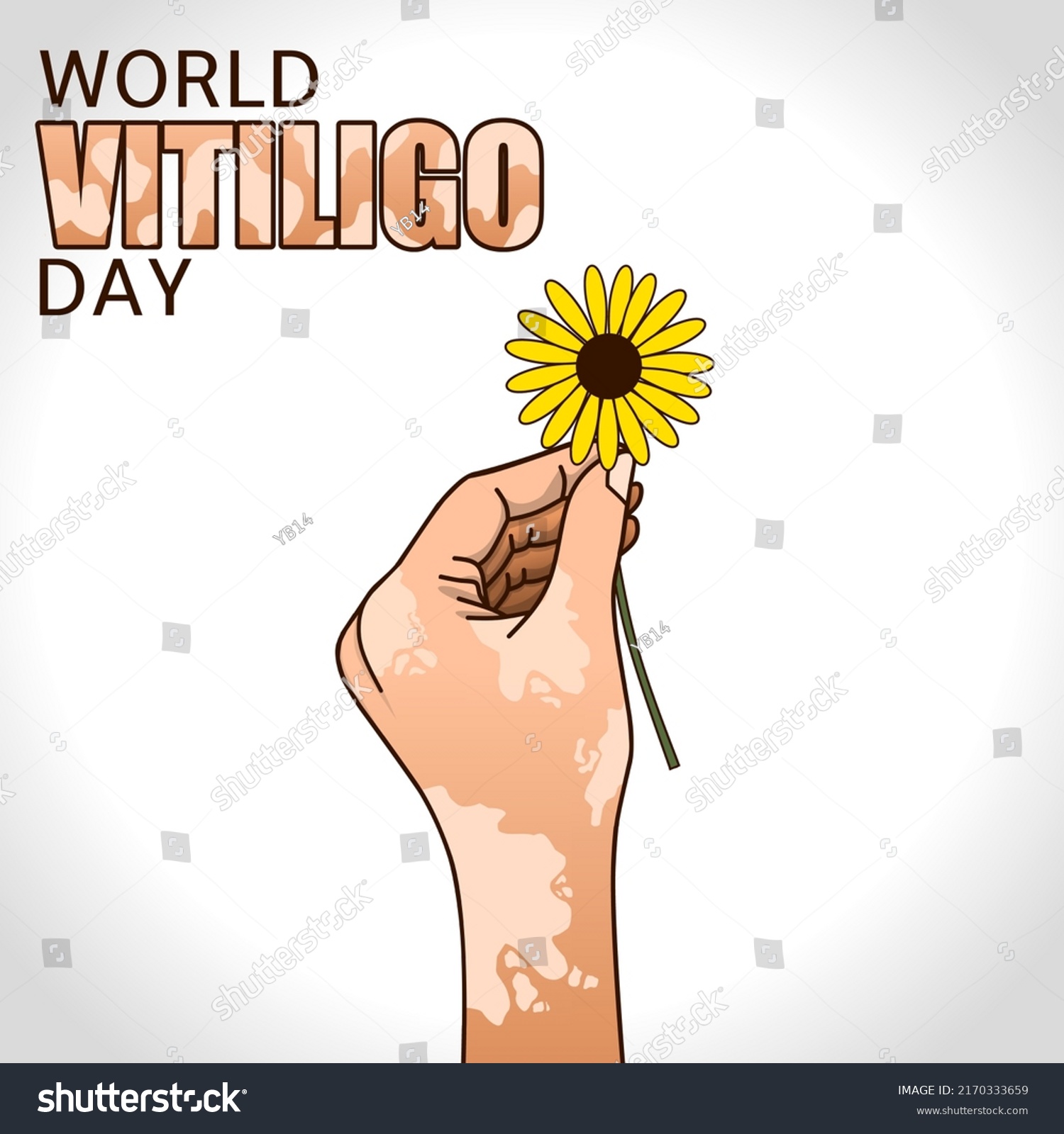 World Vitiligo Day Theme Vector Illustration Stock Vector (Royalty Free