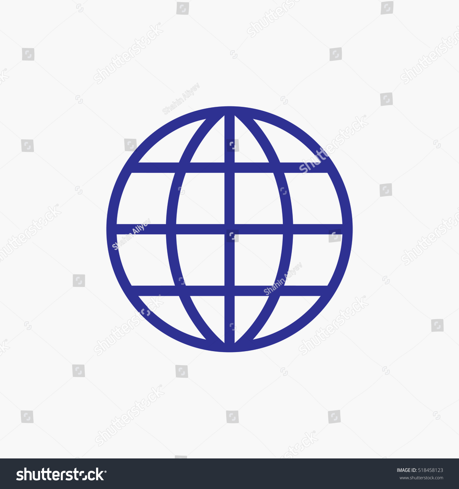 World Wide Web Globe Internet Icon Stock Vector (Royalty Free) 518458123