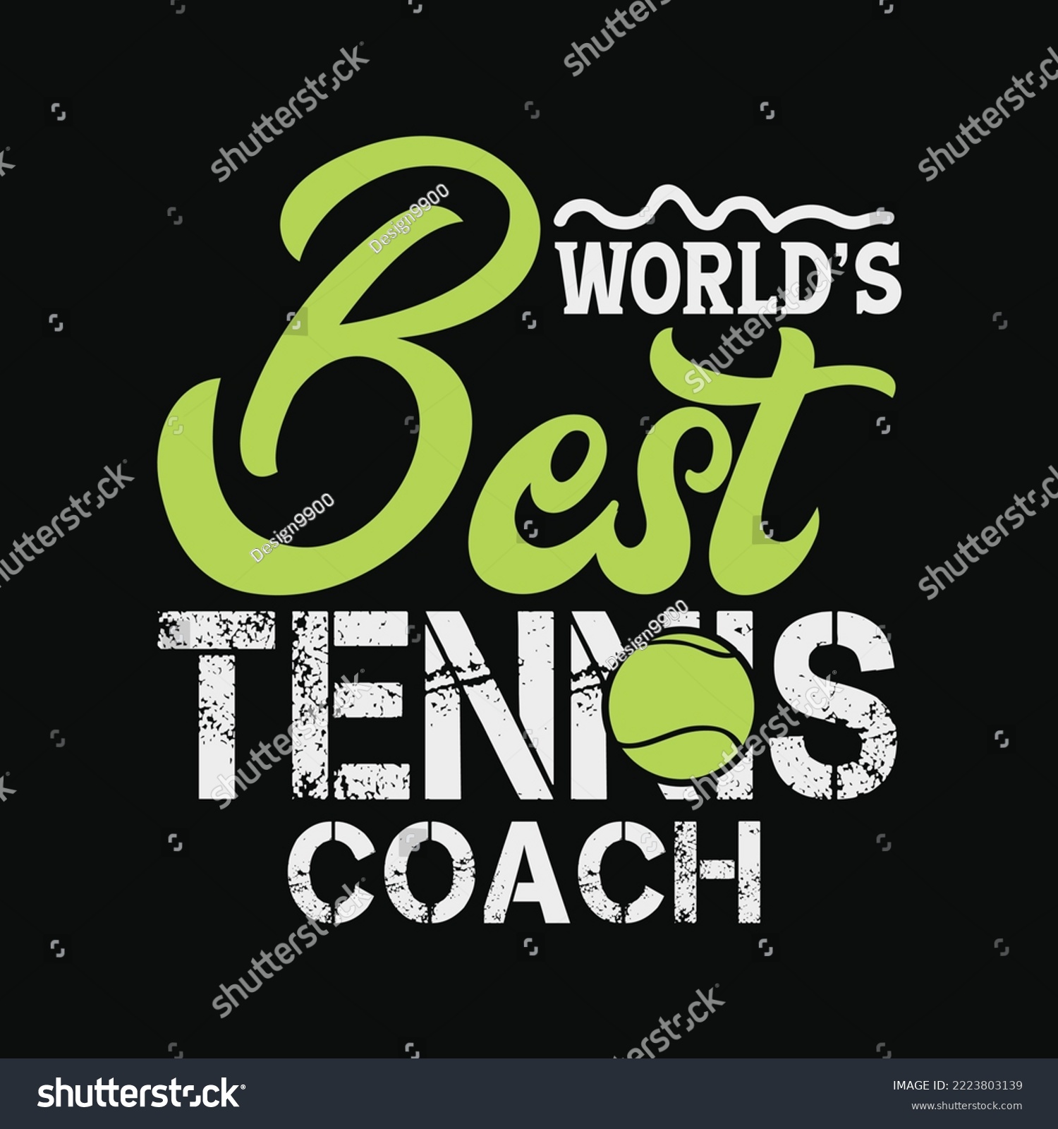 SVG of Worlds Best Tennis Coach funny tennis svg png cutting files svg