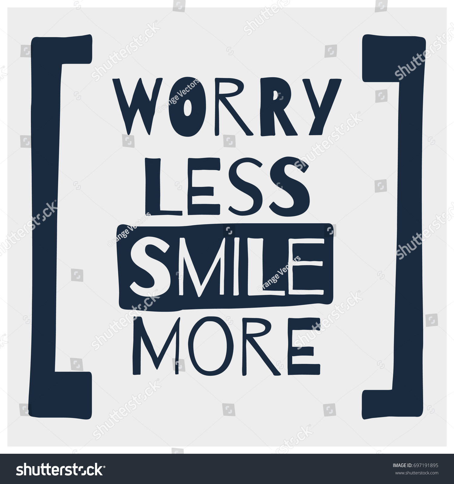 Download Worry Less Smile More Motivational Quote Stock Vector ...