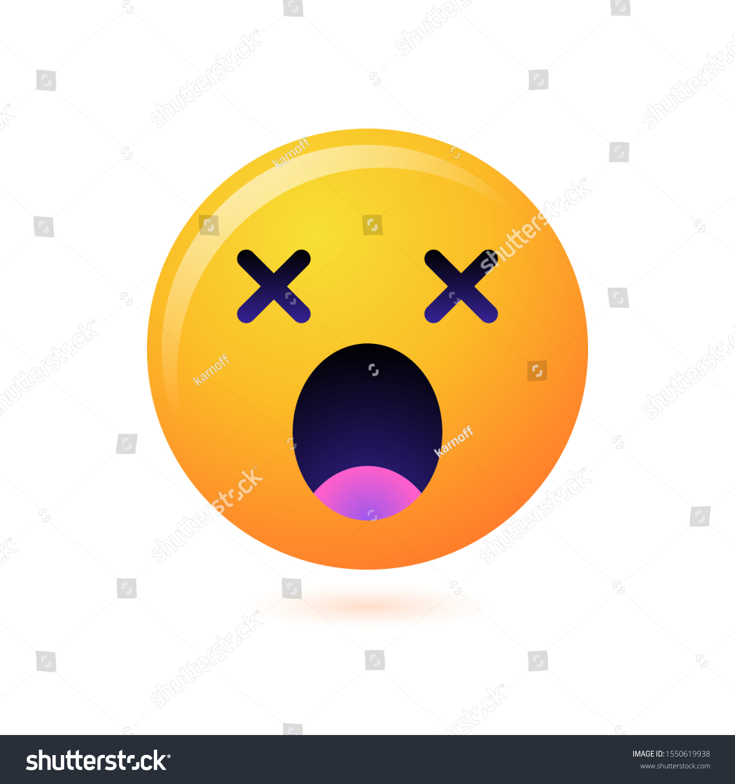 Wow Emoticon Emoji Face Emoticon Smile Stock Vector (Royalty Free ...