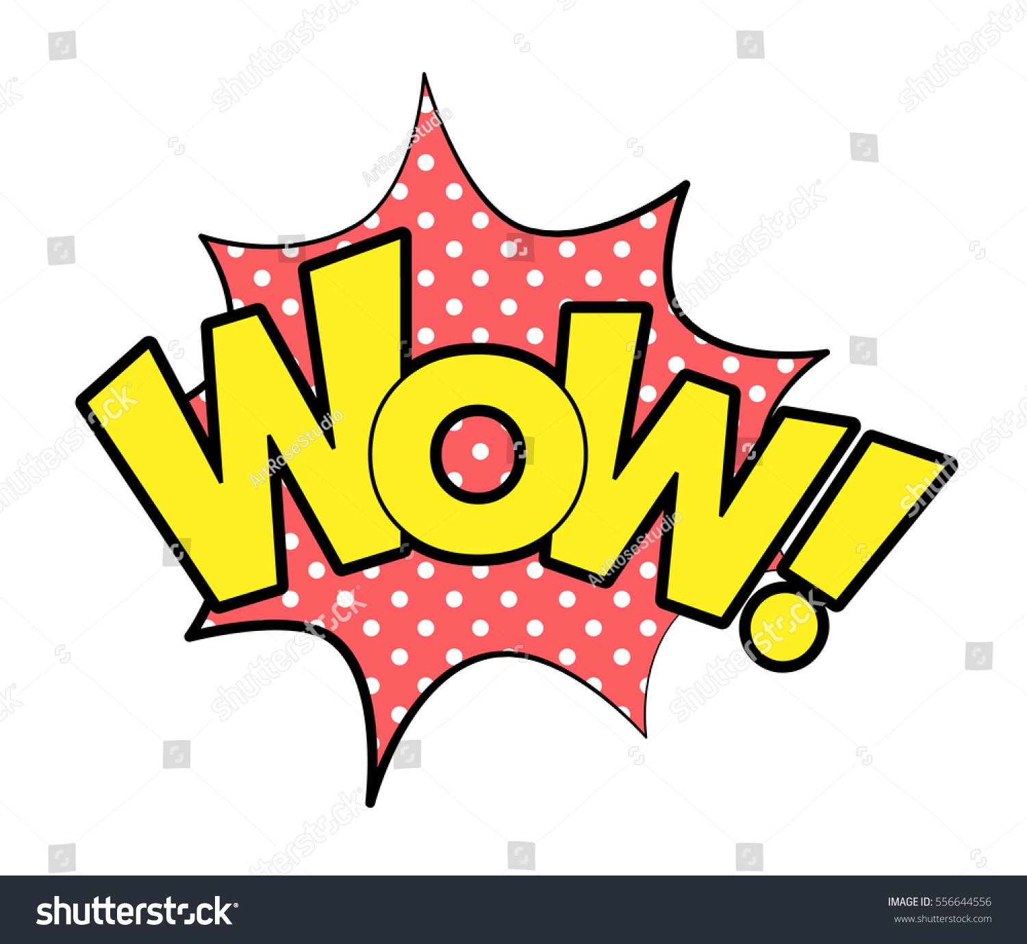 Wow Speech Bubble Retro Style Vector Stock Vector 556644556 - Shutterstock