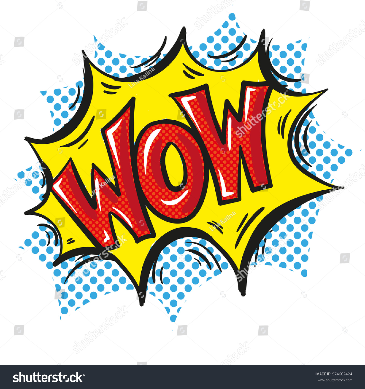 Wow Word Pop Art Comic Speech Stock Vector 574662424 - Shutterstock