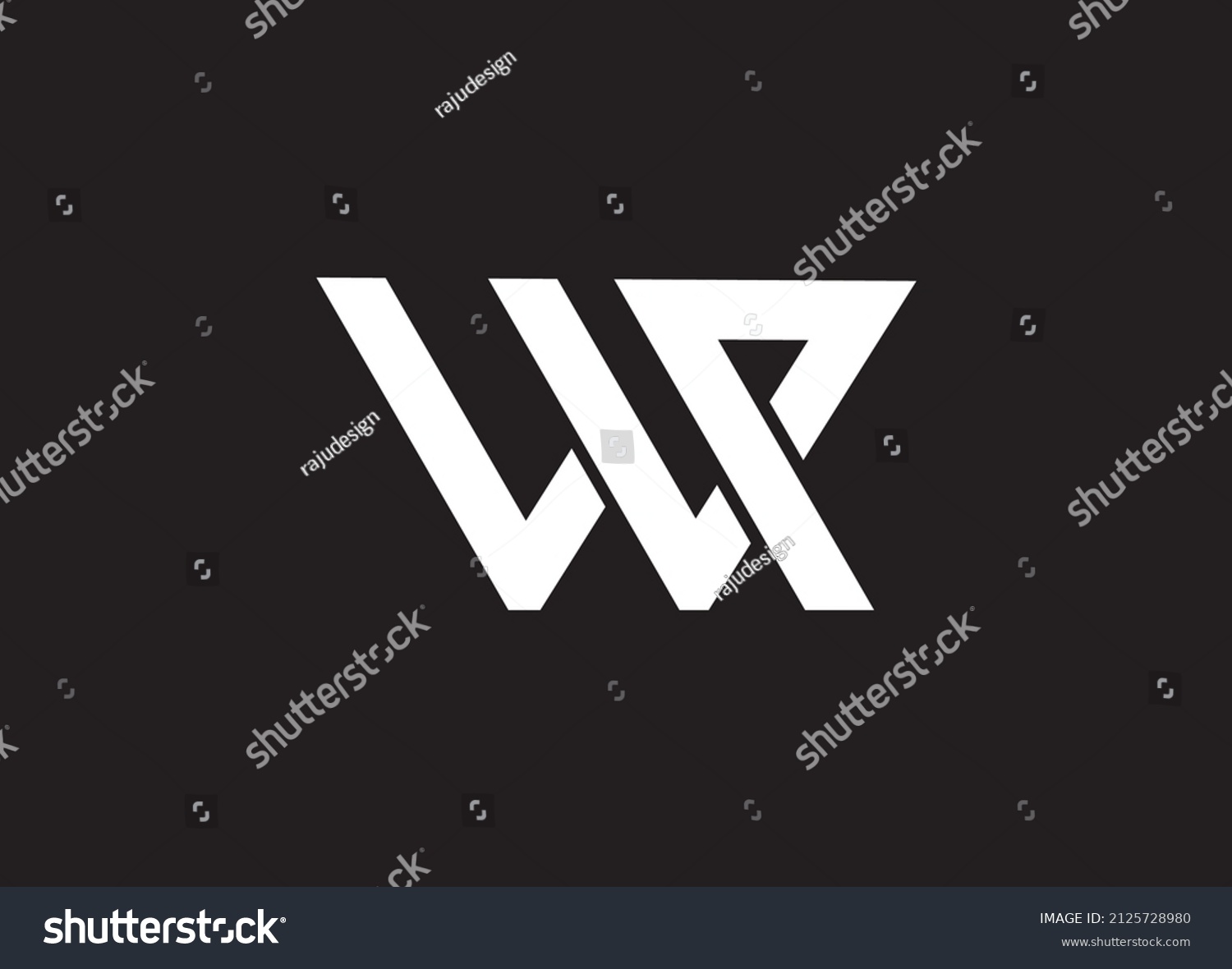 Wp Letter Initial Logo Design Template Stock Vector (Royalty Free ...