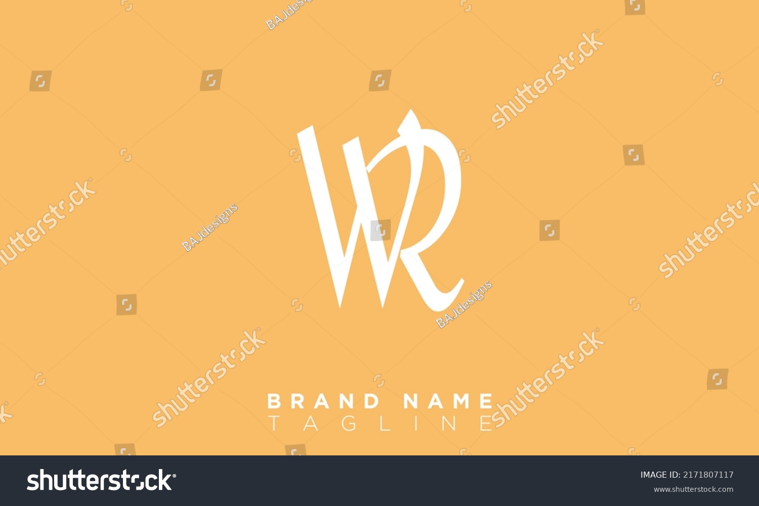 Wr Alphabet Letters Initials Monogram Logo Stock Vector (Royalty Free ...