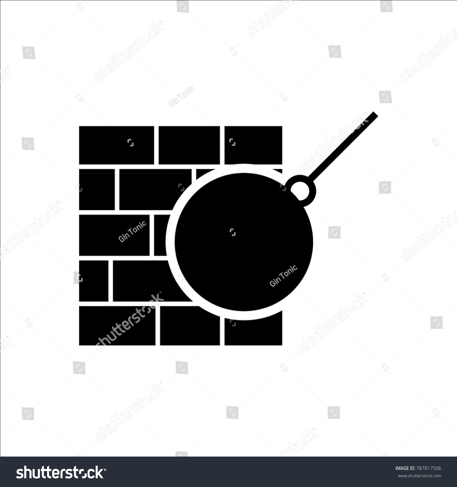 Wrecking Ball Icon Stock Vector (Royalty Free) 787817506