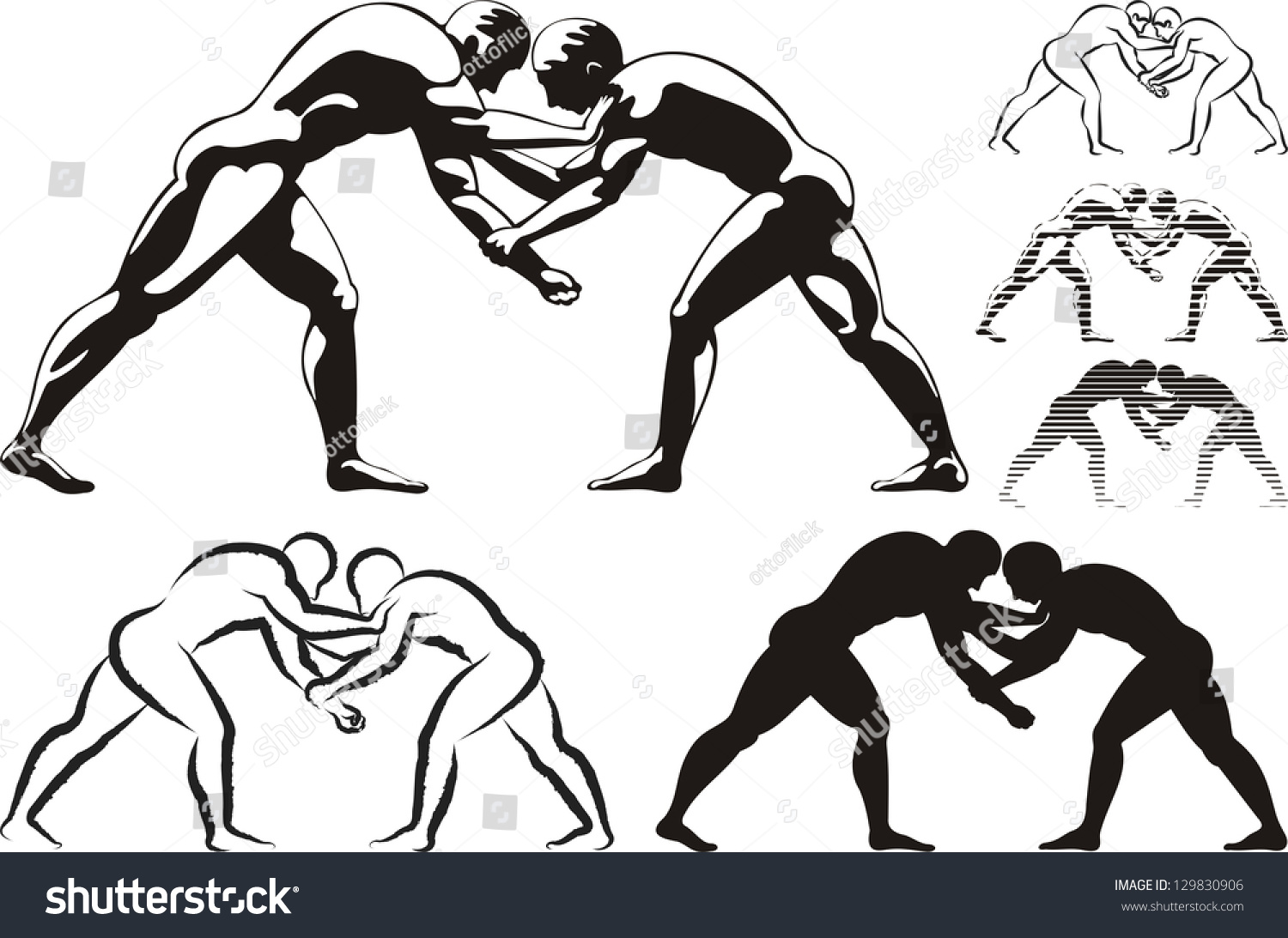 Wrestling Stock Vector 129830906 - Shutterstock