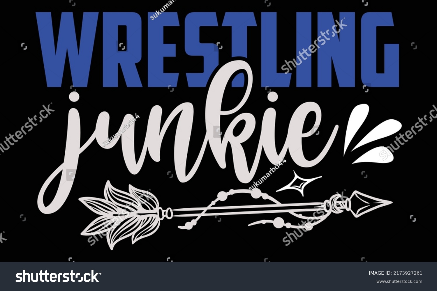 SVG of Wrestling junkie - wrestling t shirts design, Hand drawn lettering phrase, Calligraphy t shirt design, Isolated on white background, svg Files for Cutting and Silhouette, EPS 10 svg