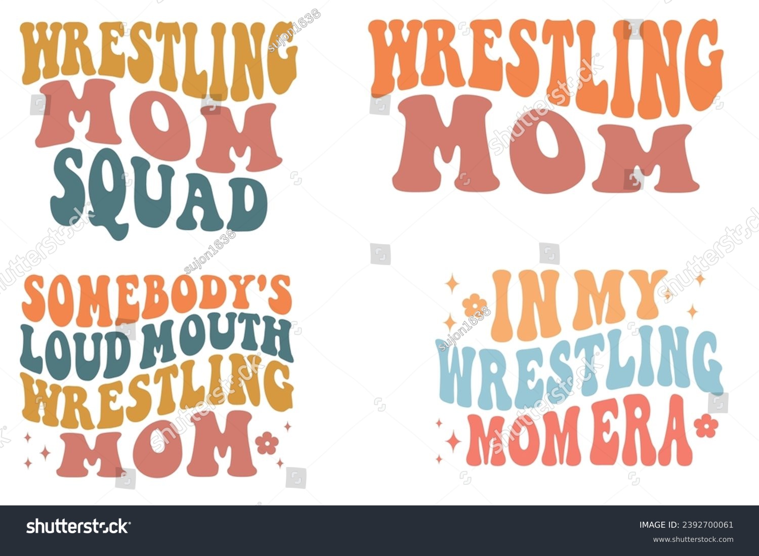 SVG of Wrestling Mom Squad, Wrestling Mom, Somebody's Loud Mouth Wrestling Mom, In My Wrestling Mom Era retro wavy Shirt designs svg