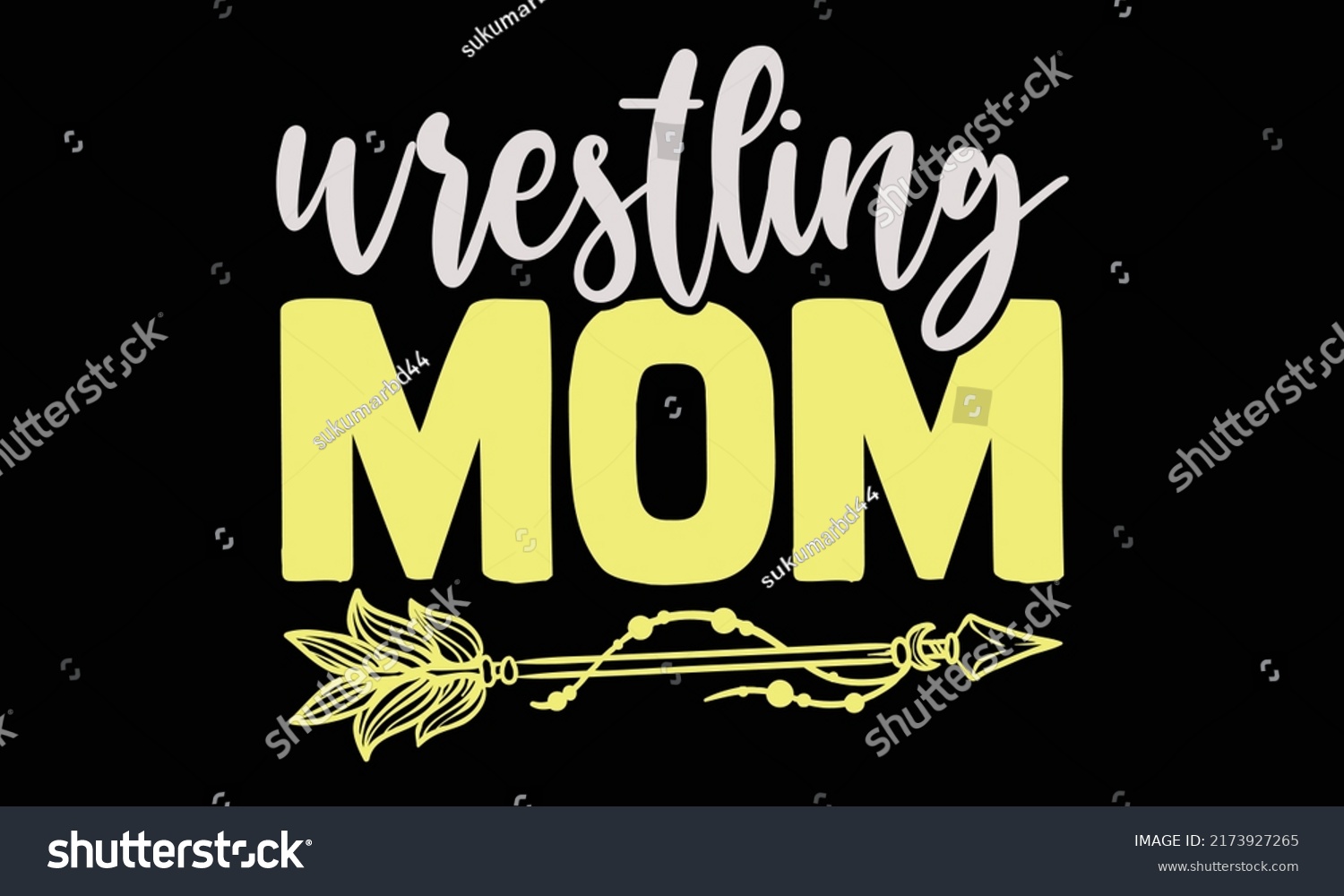 SVG of Wrestling mom - wrestling t shirts design, Hand drawn lettering phrase, Calligraphy t shirt design, Isolated on white background, svg Files for Cutting and Silhouette, EPS 10 svg