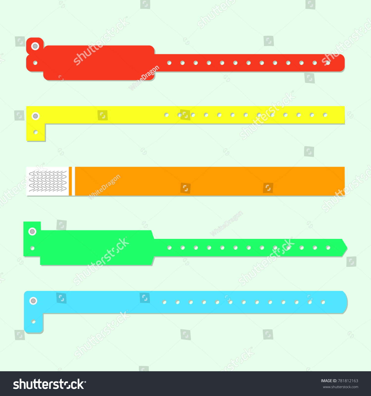 wristband template set stock vector illustration stock vector