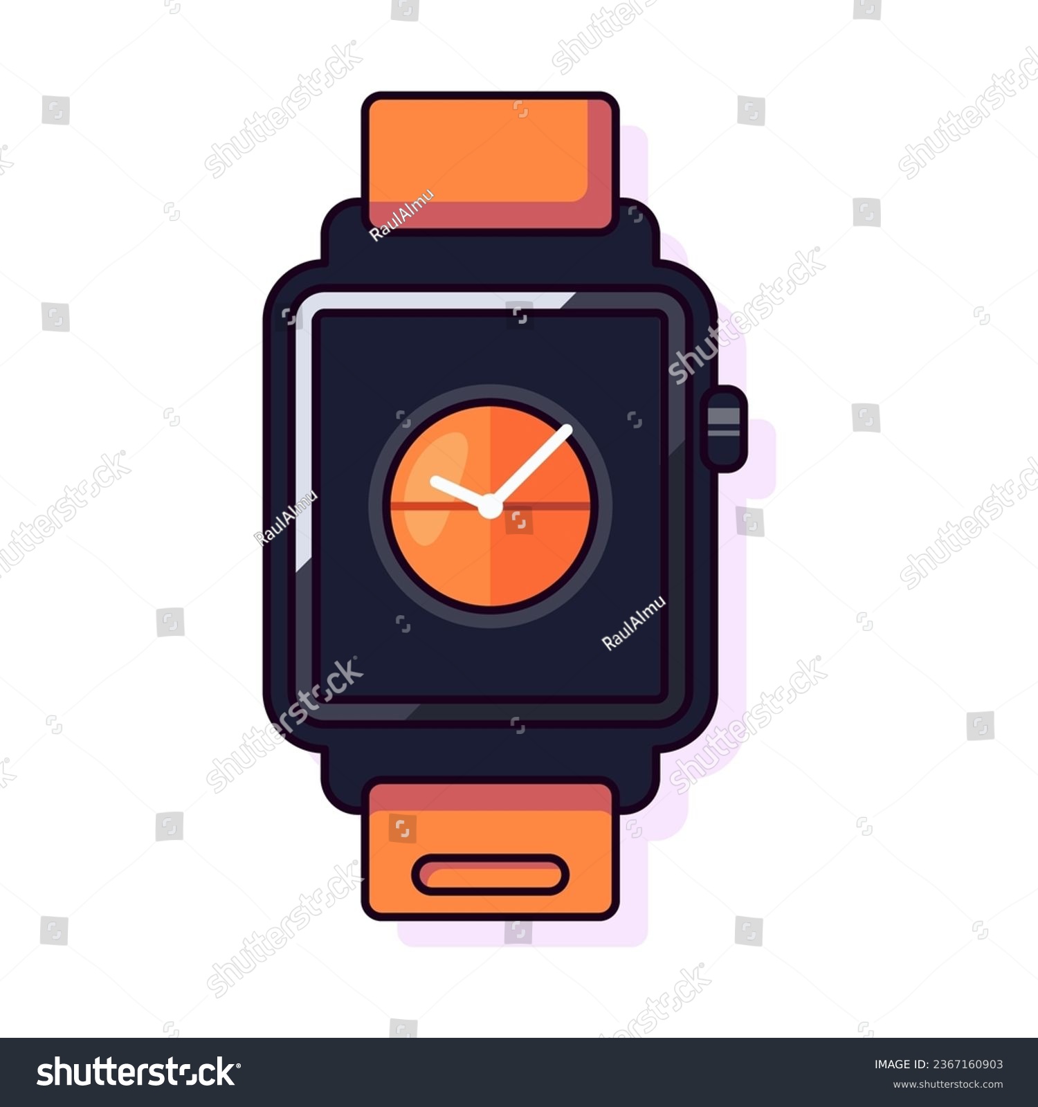 SVG of Wristwatch Colourful Vector Flat Illustration. Perfect for different cards, textile, web sites, apps  svg