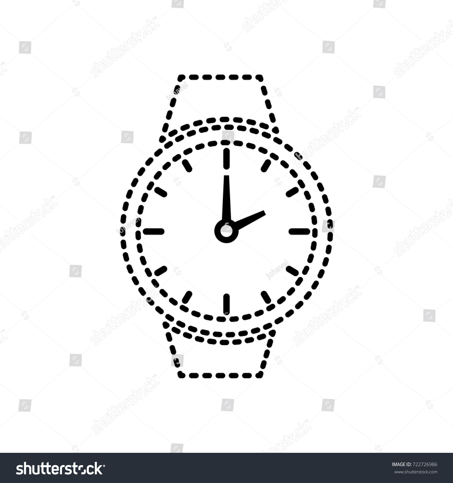 Wristwatch Sticker Vector Illustration Stock Vector (Royalty Free ...