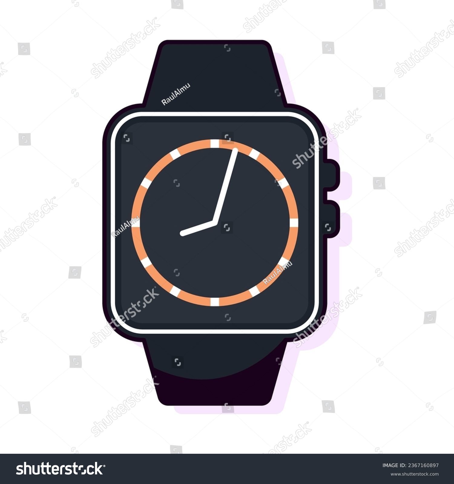 SVG of Wristwatch Vibrant Flat Picture. Perfect for different cards, textile, web sites, apps  svg
