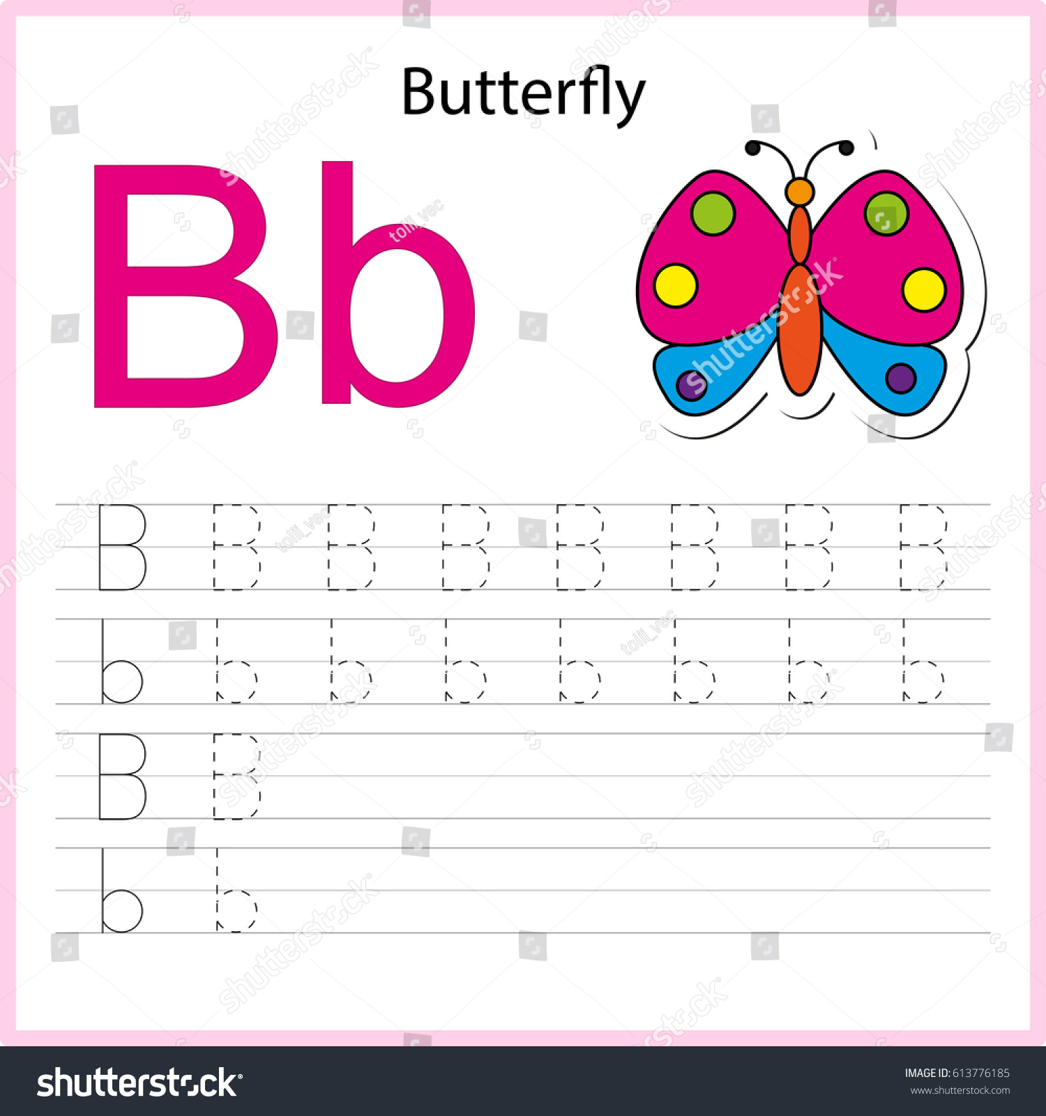 alphabet games a-z Writing Practice Worksheets B Letter Kindergarteners For