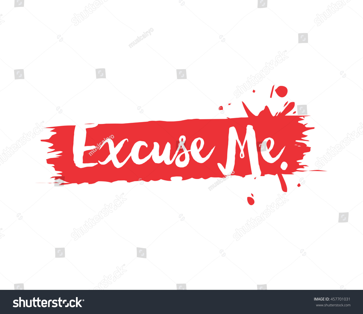 Writing Excuse Me 2 Stock Vector 457701031 - Shutterstock