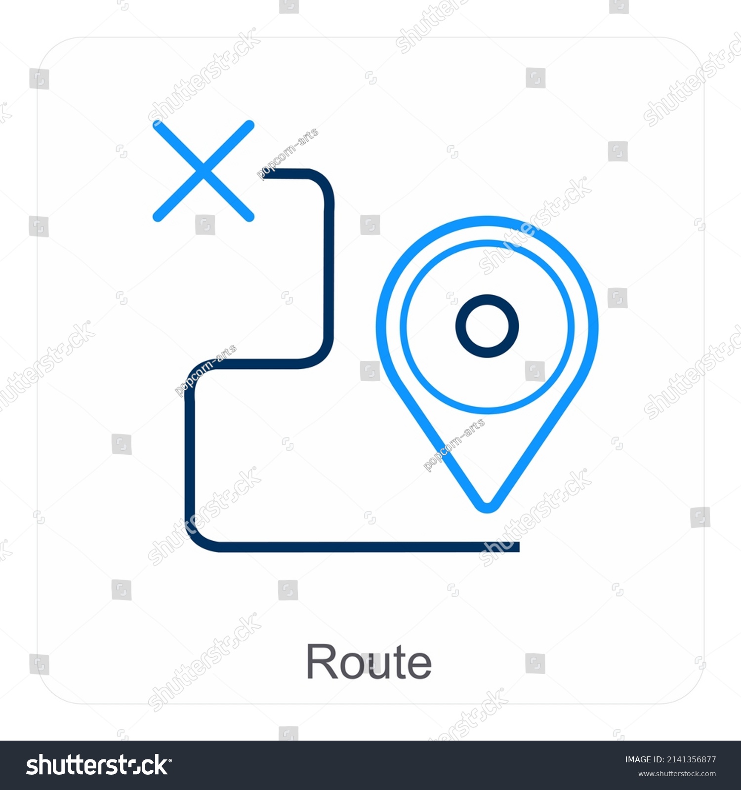 Wrong Route Location Icon Concept Stock Vector (Royalty Free ...