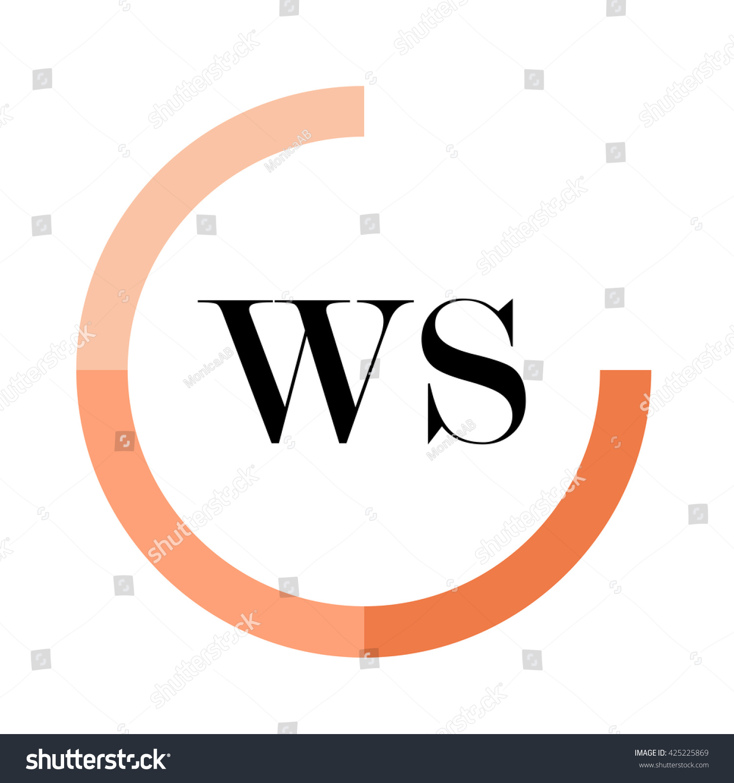 WS Business Logo Icon Design Template Stock Vector (Royalty Free