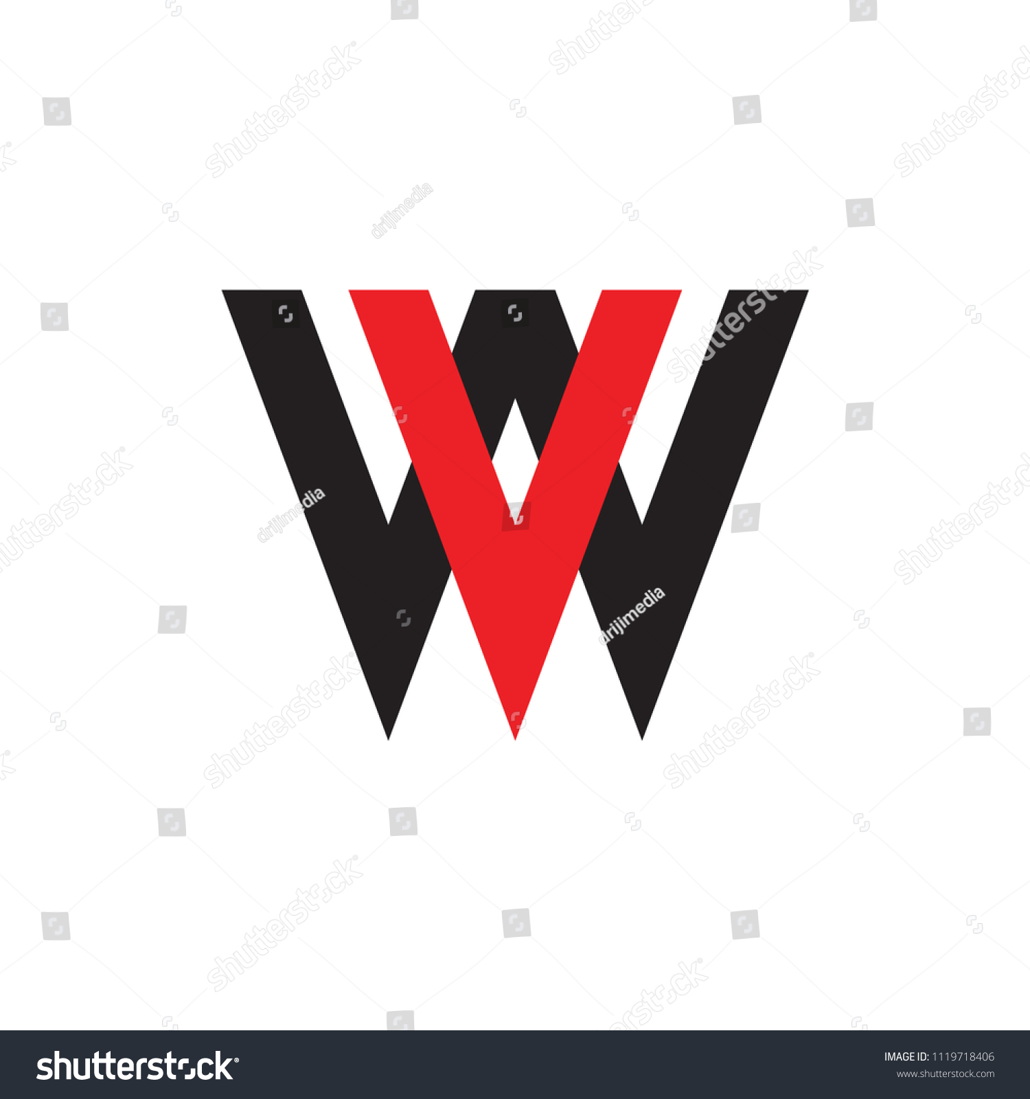 Wv Letter Logo Stock Vector (Royalty Free) 1119718406 | Shutterstock