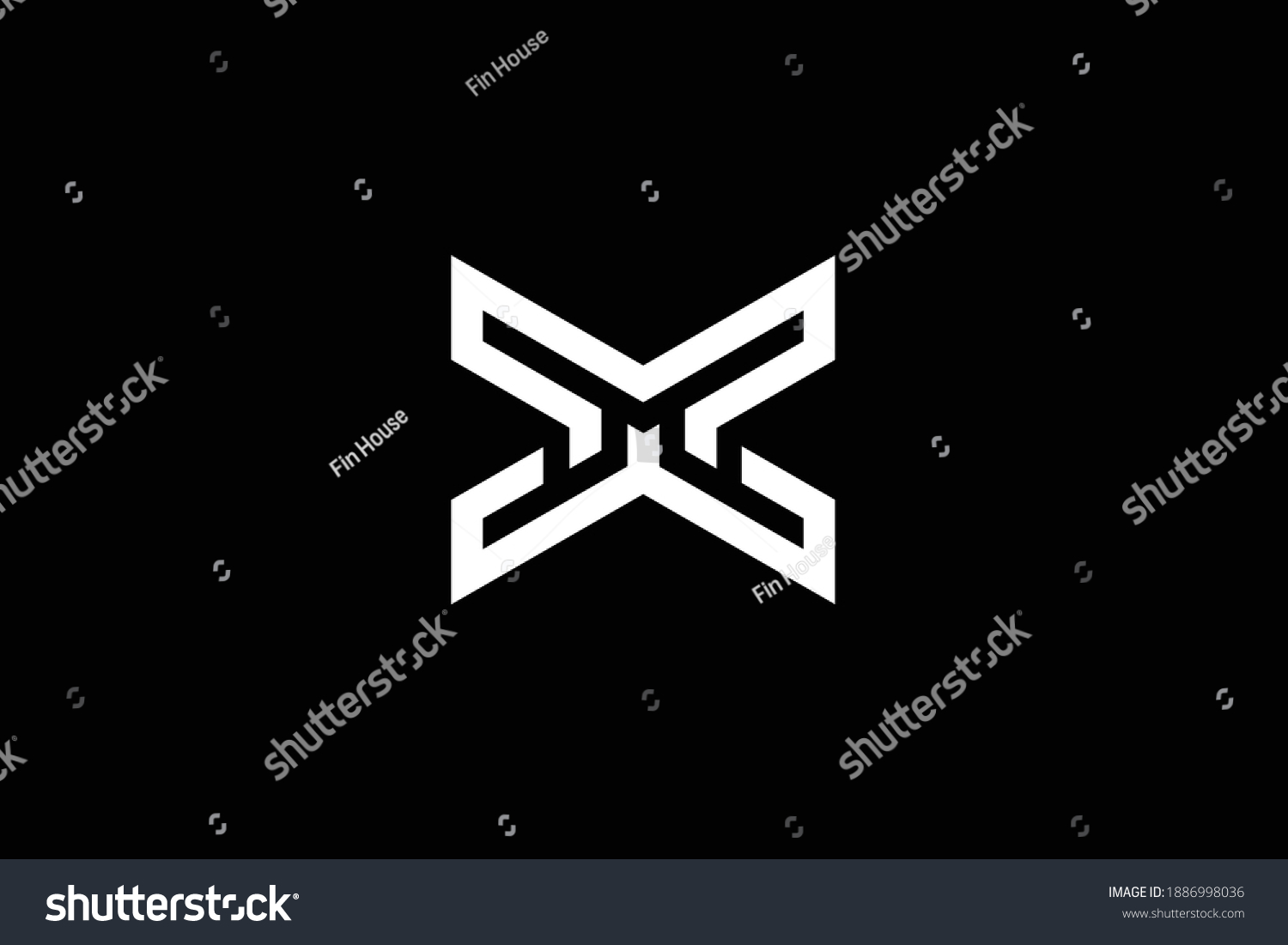 Wx Letter Logo Design On Luxury Stock Vector (royalty Free) 1886998036