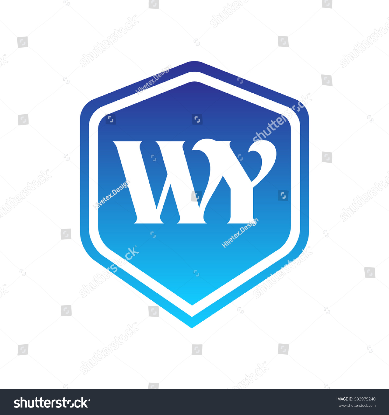 Wy Logo Stock Vector Royalty Free