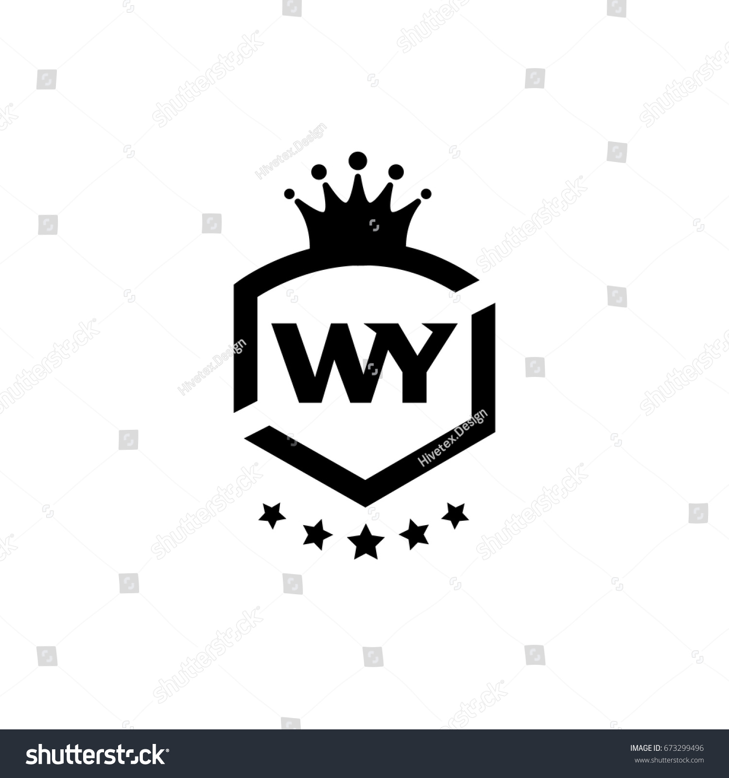 Wy Logo Stock Vector Royalty Free