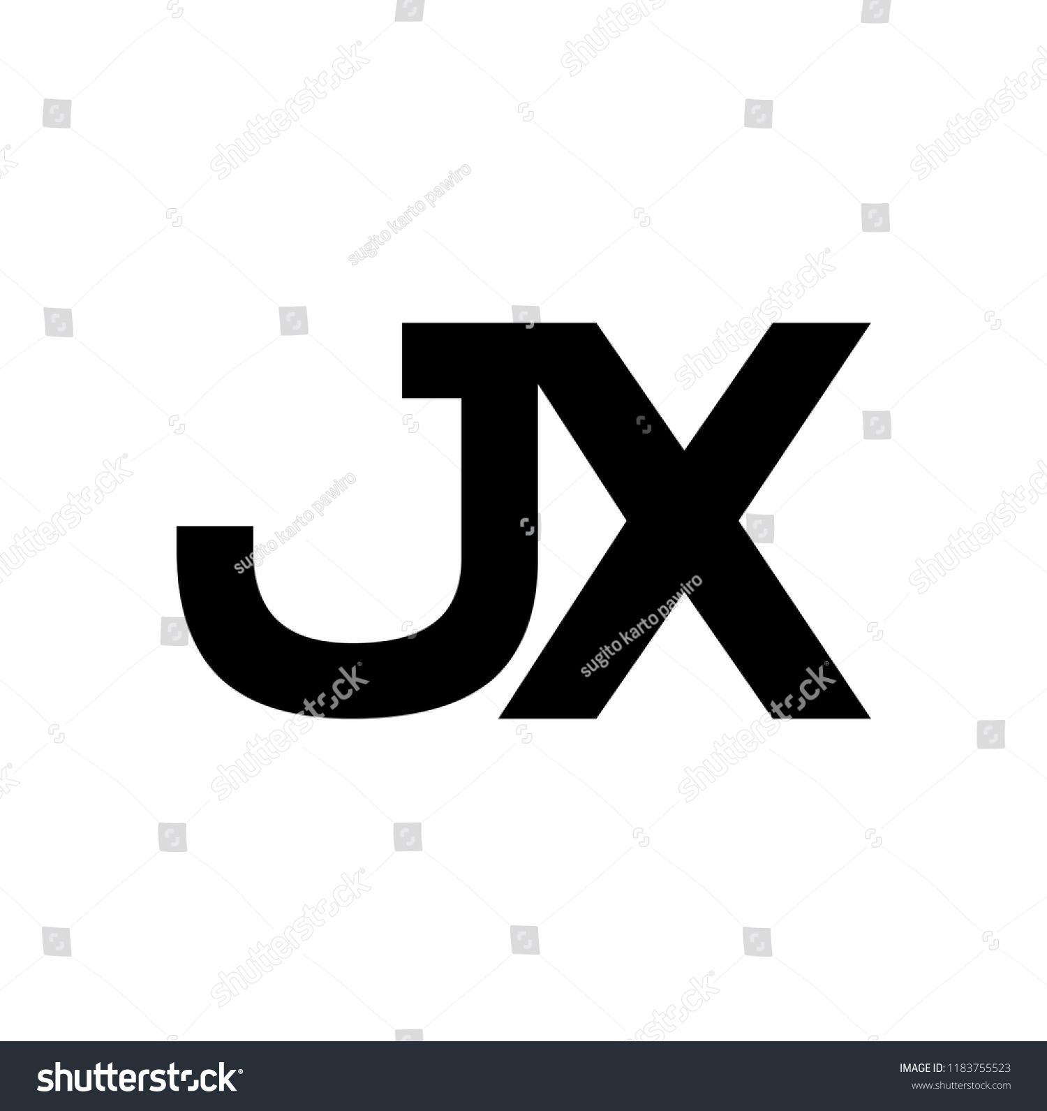 Xj Letter Vector Logo Jx Letter Stock Vector Royalty Free 1183755523