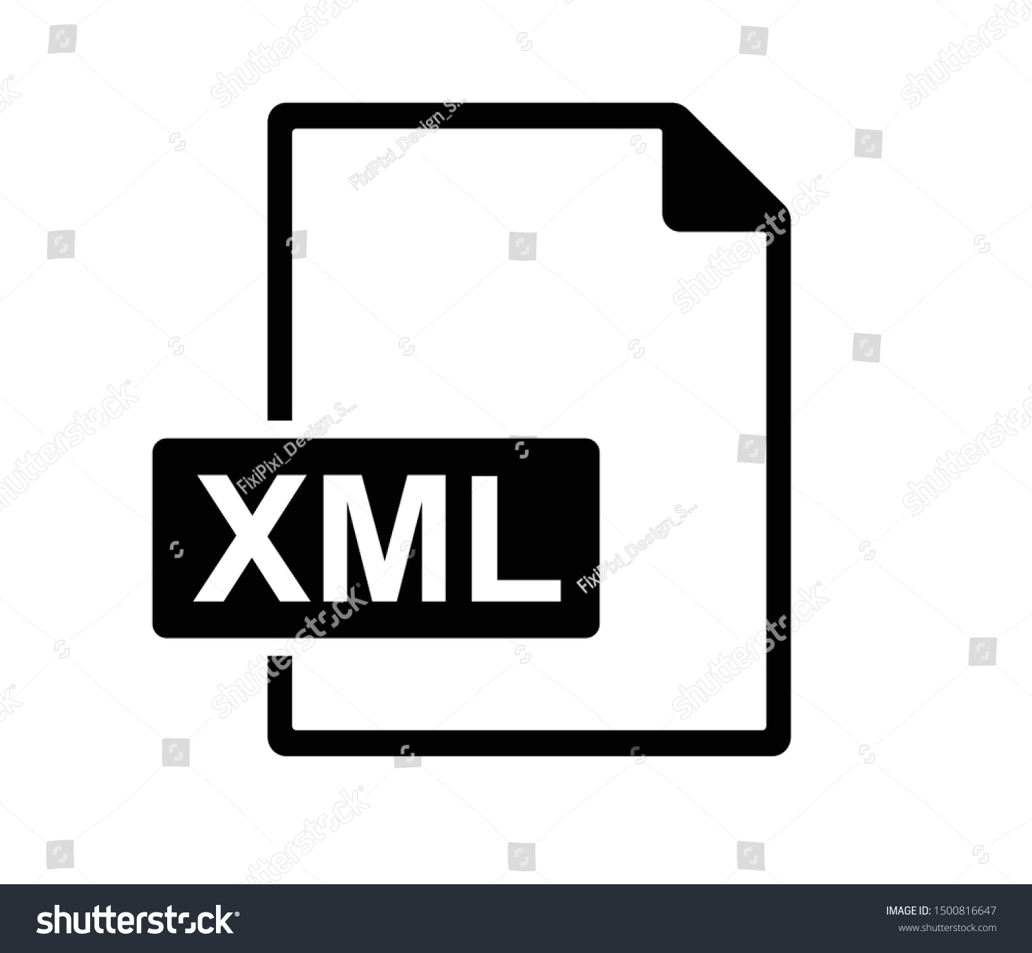 Xml File Icon Xml File Format Stock Vector (Royalty Free) 1500816647 ...