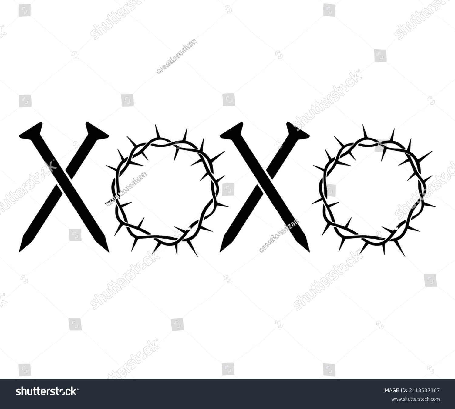 SVG of xoxo Svg,Christian,Love Like Jesus, XOXO, True Story,Religious Easter,Mirrored,Faith Svg,God, Blessed  svg