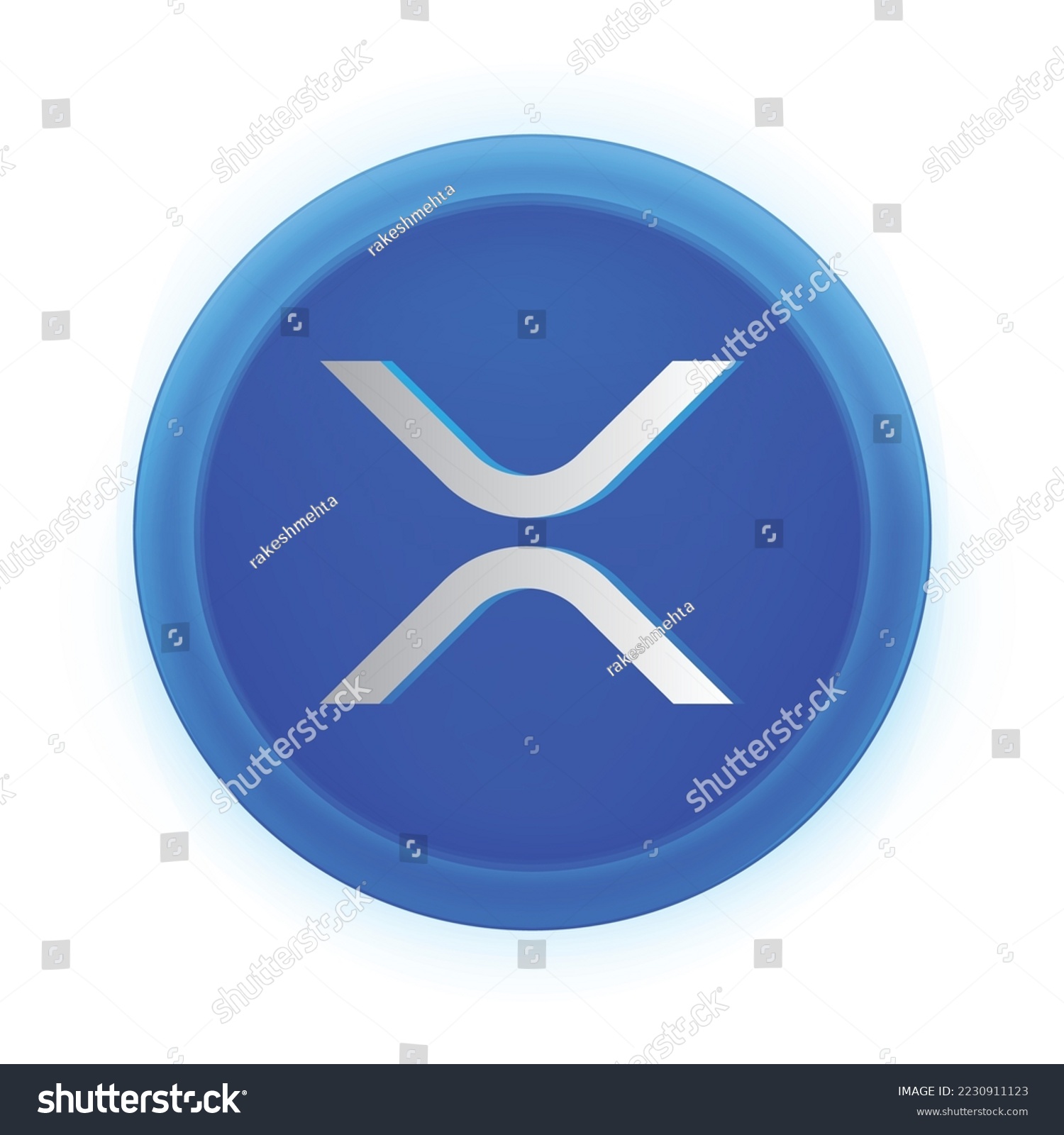 SVG of Xrp crypto logo isolated on white background.  svg