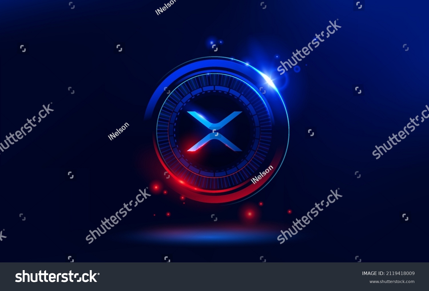 SVG of XRP or Ripple coin crypto currency. Blockchain technology. A digital background. Vector abstract illustration. svg