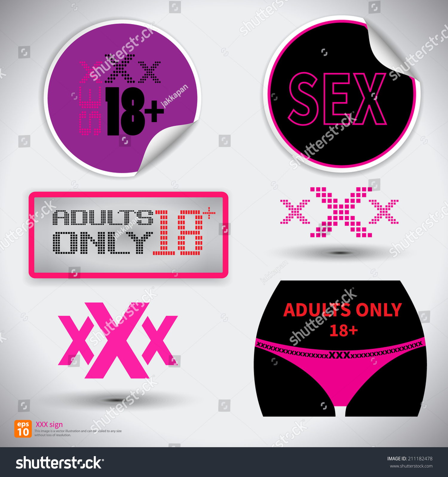 Xxx Sign Icon Adults Only Content Vector De Stock Libre De Regalías 211182478