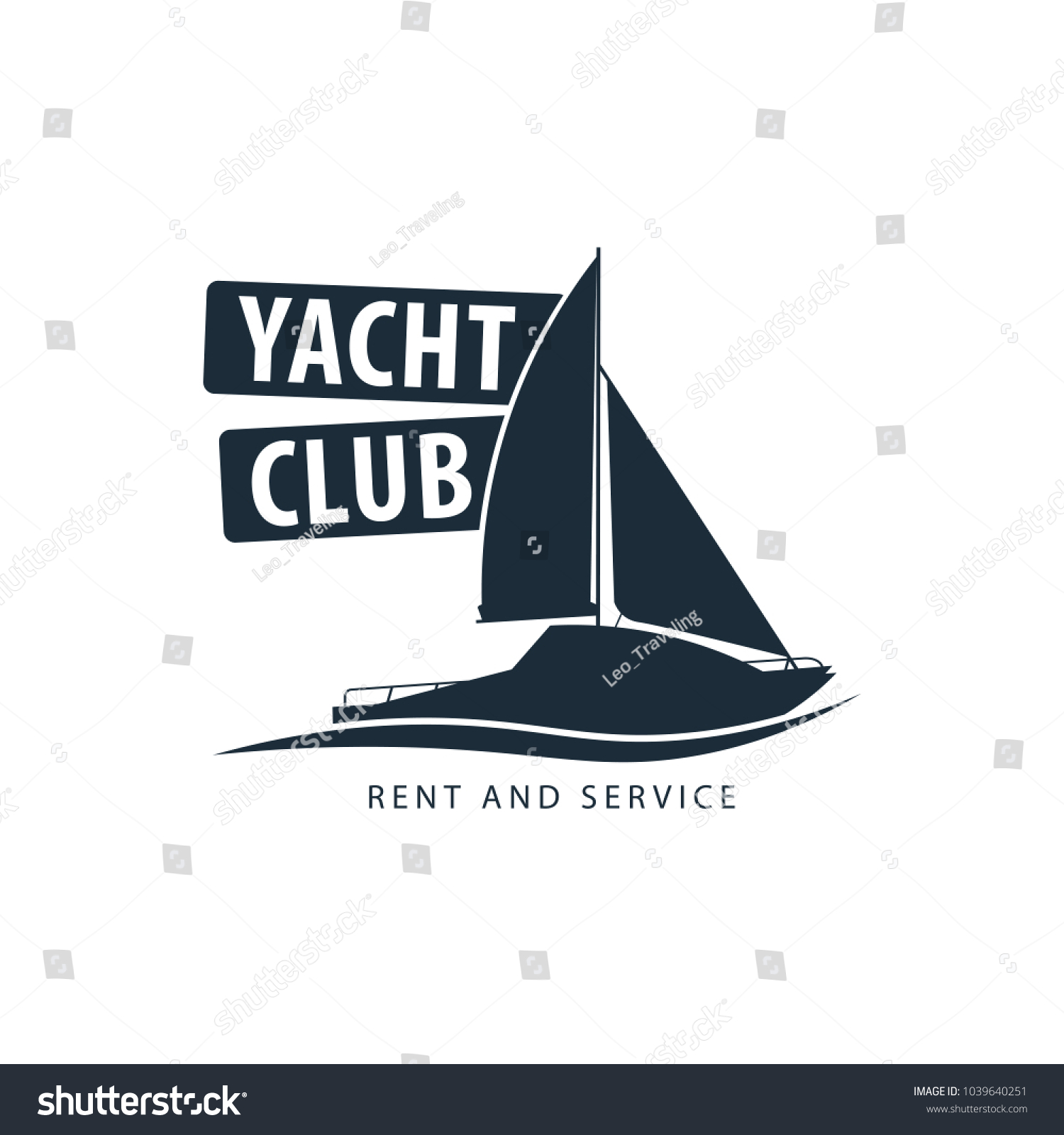 Yacht Club Sailing Sport Logo Labels Stock Vector (Royalty Free ...