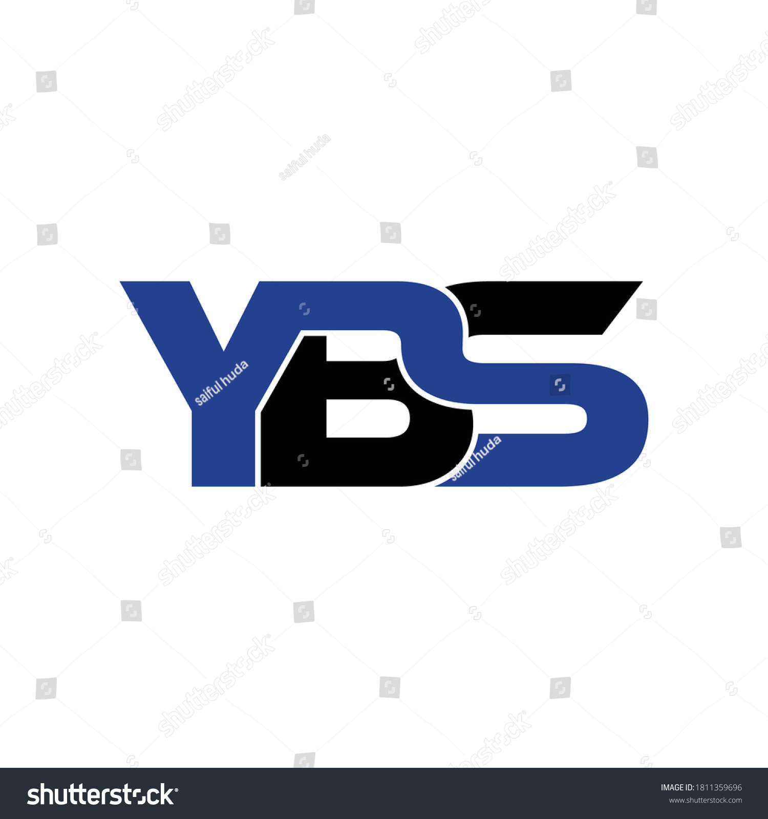 SVG of YBS letter monogram logo design vector svg