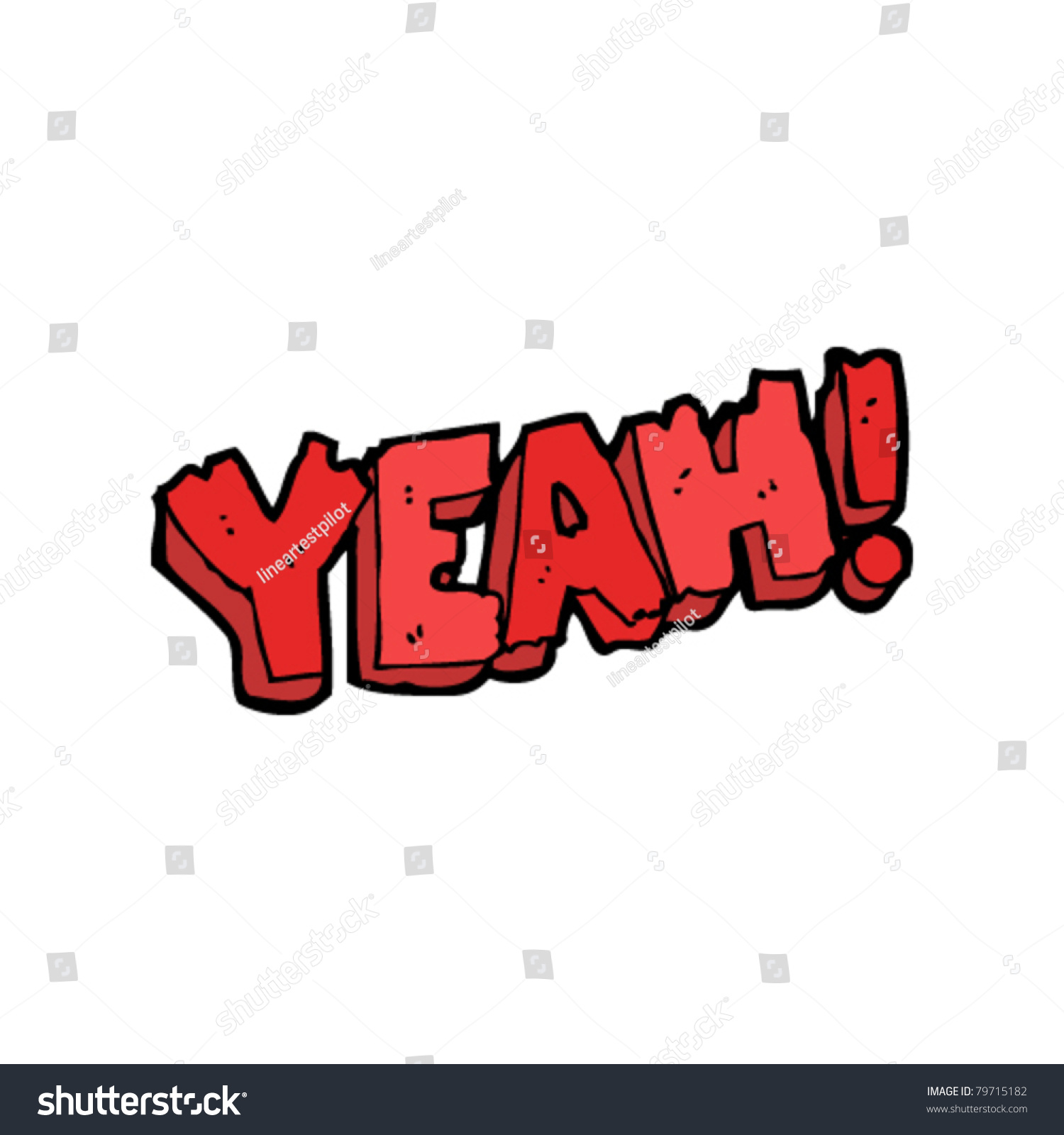 Yeah Cartoon Scream Stock Vector 79715182 - Shutterstock