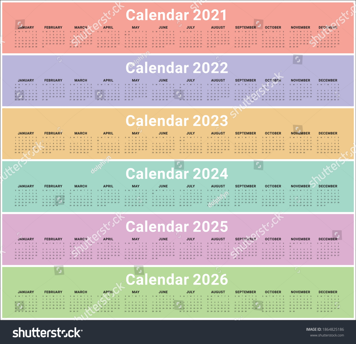 Year 2021 2022 2023 2024 2025 1864825186 Shutterstock