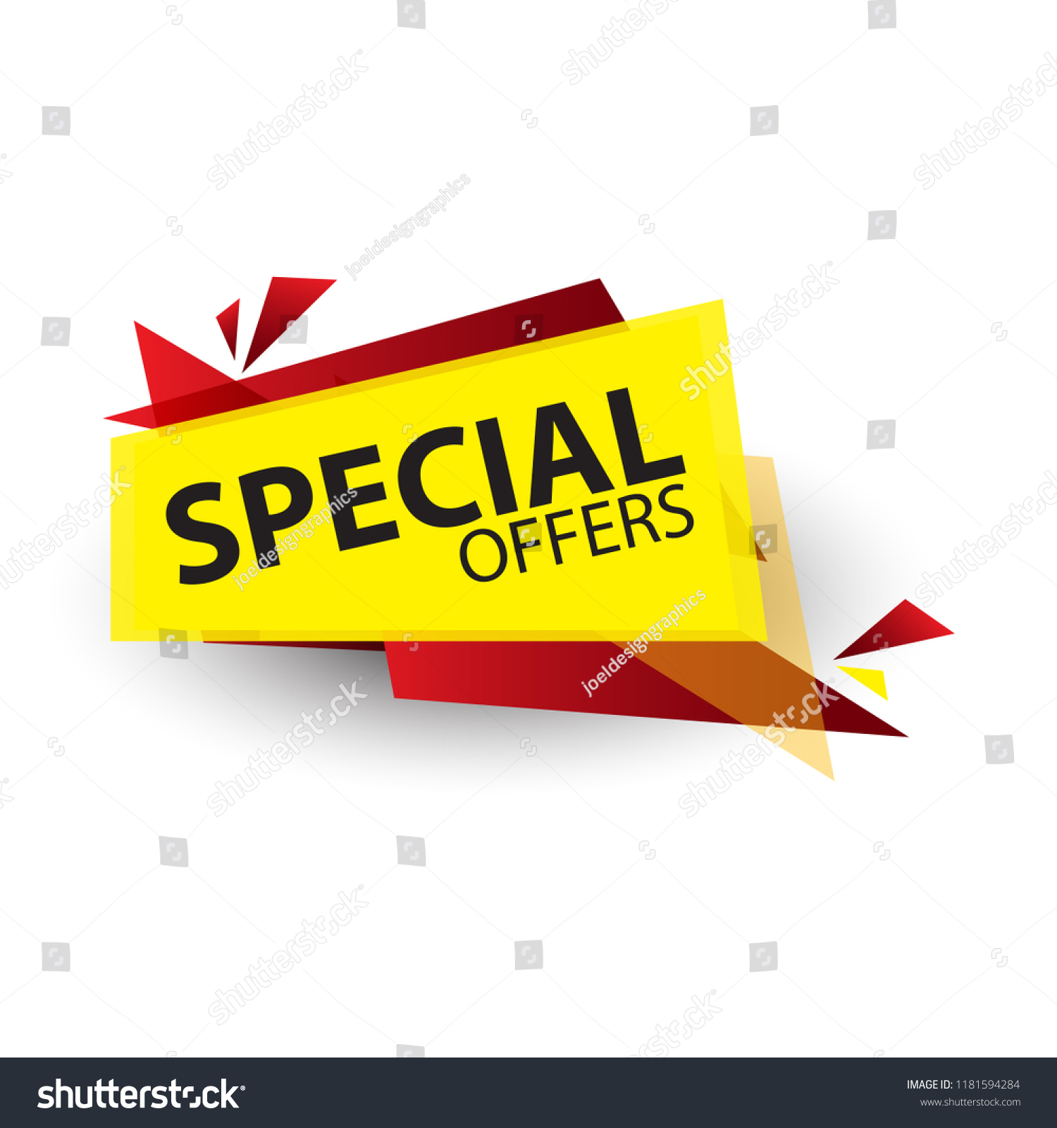 Yellow Abstract Special Offer Vector Illustration Stock Vector (Royalty ...